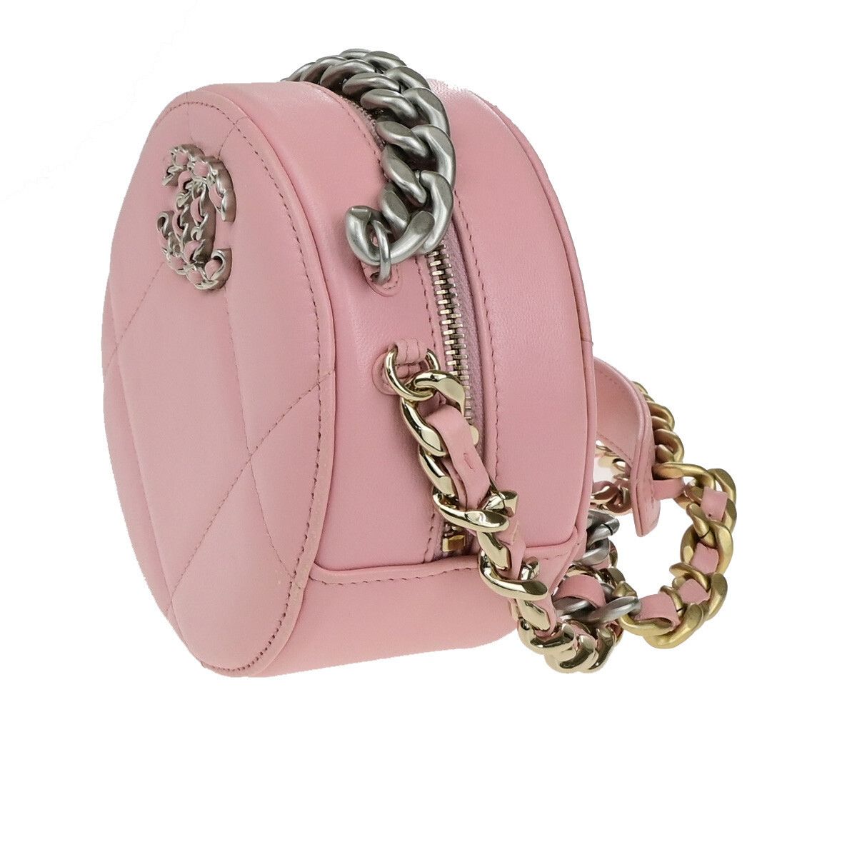 Chanel Chanel 19 Round Clutch with Chain Quilted Leather Size ONE SIZE - 3 Thumbnail