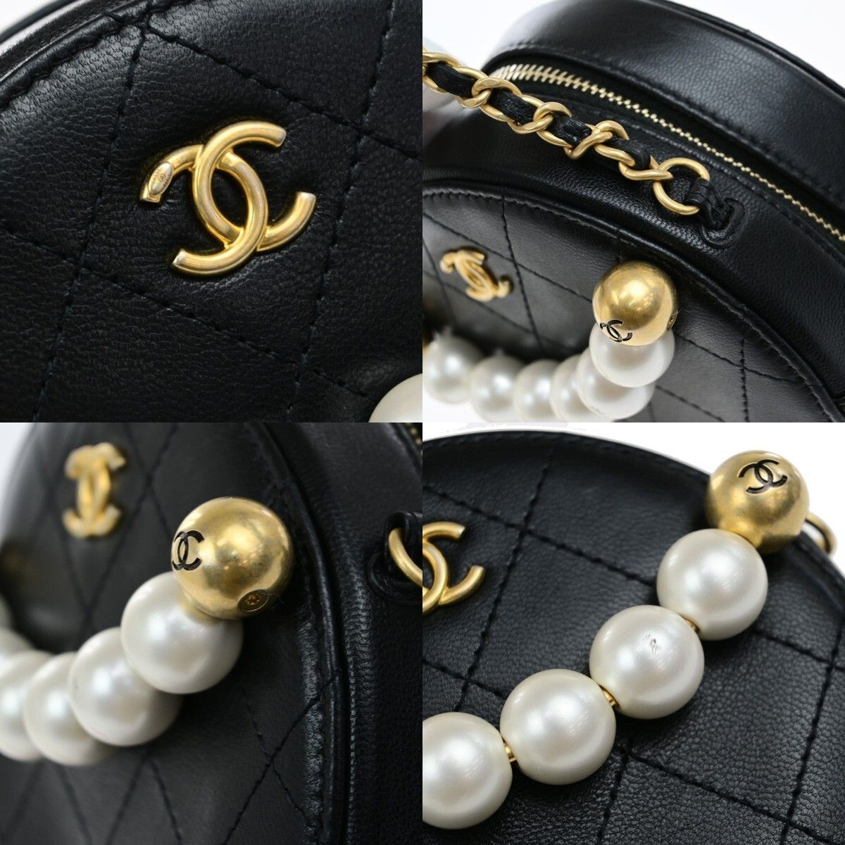 Chanel Chanel Chic Pearls Round Clutch with Chain Quilted Lambskin Size ONE SIZE - 11 Thumbnail