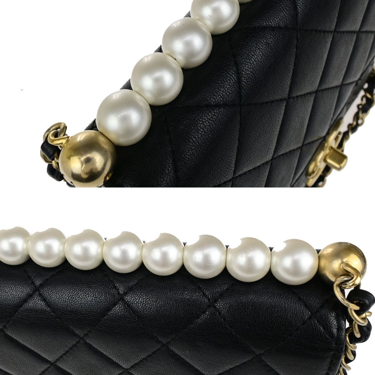 Chanel Chanel Chic Pearls Flap Bag Quilted Lambskin Size ONE SIZE - 12 Thumbnail