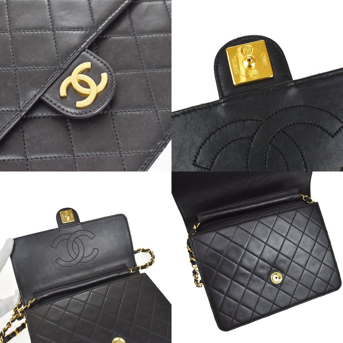 Chanel Chanel Vintage Square Classic Flap Bag Quilted Lambskin Size ONE SIZE - 13 Thumbnail