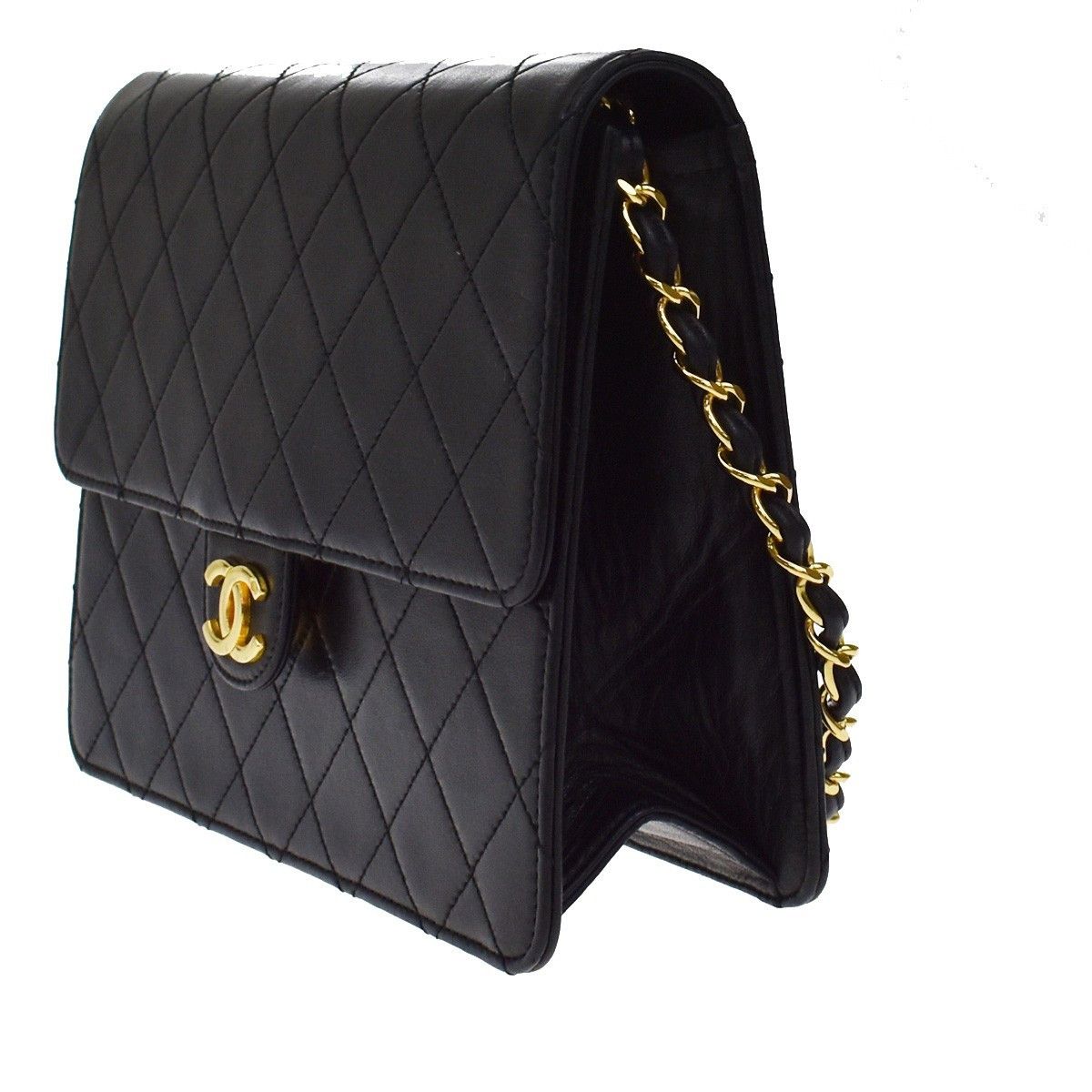 Chanel Chanel Vintage Square Classic Flap Bag Quilted Lambskin Size ONE SIZE - 3 Thumbnail