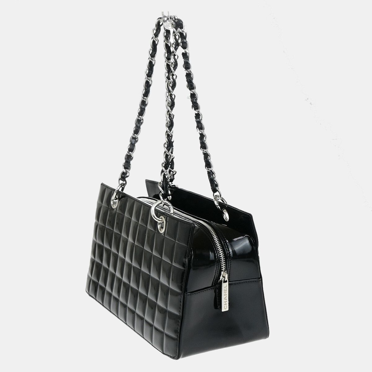 Chanel Chanel Chocolate Bar CC Zip Tote Quilted Patent Size ONE SIZE - 4 Thumbnail