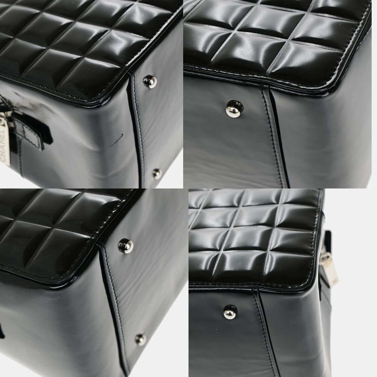 Chanel Chanel Chocolate Bar CC Zip Tote Quilted Patent Size ONE SIZE - 9 Thumbnail