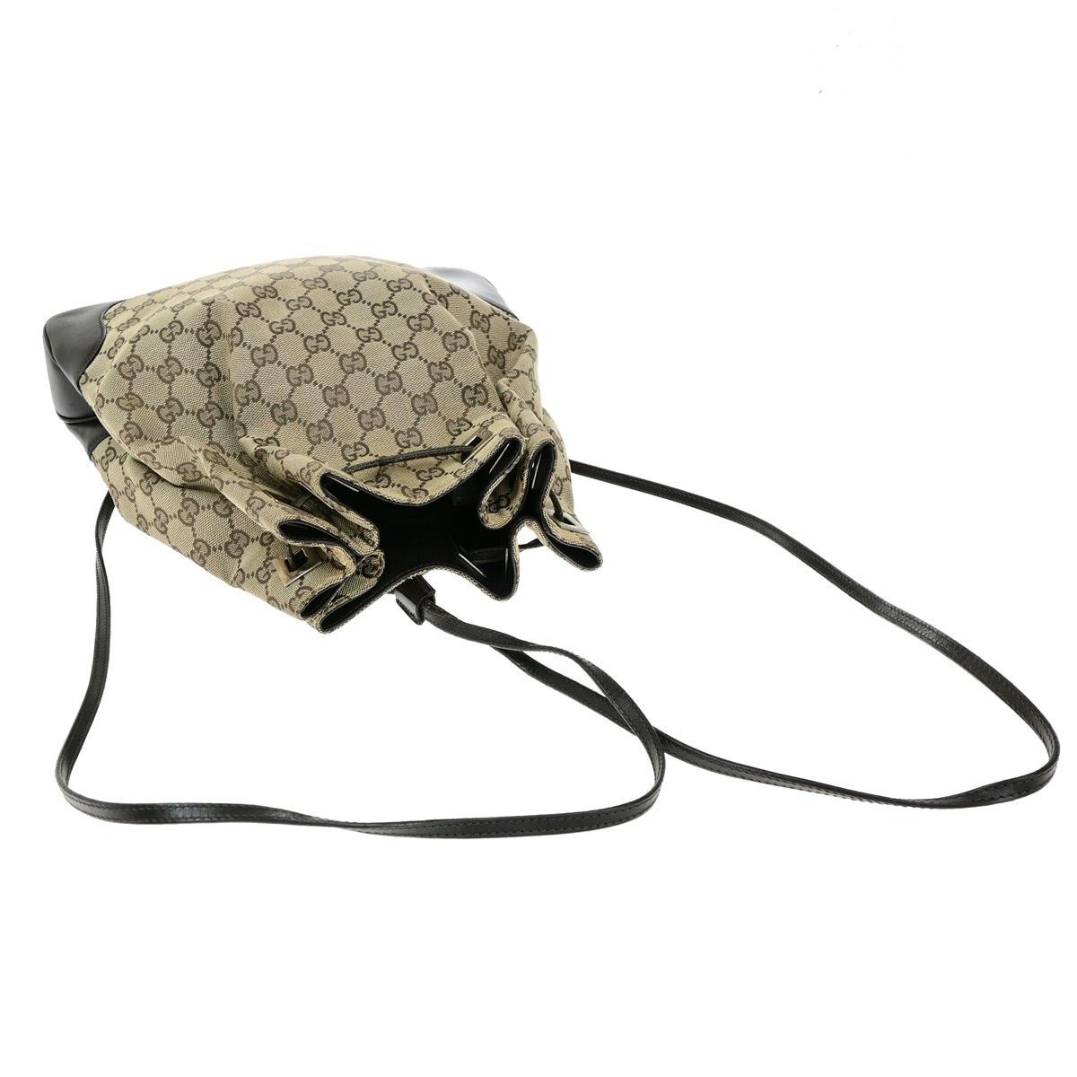 Gucci Gucci Drawstring Backpack GG Canvas Size ONE SIZE - 8 Thumbnail