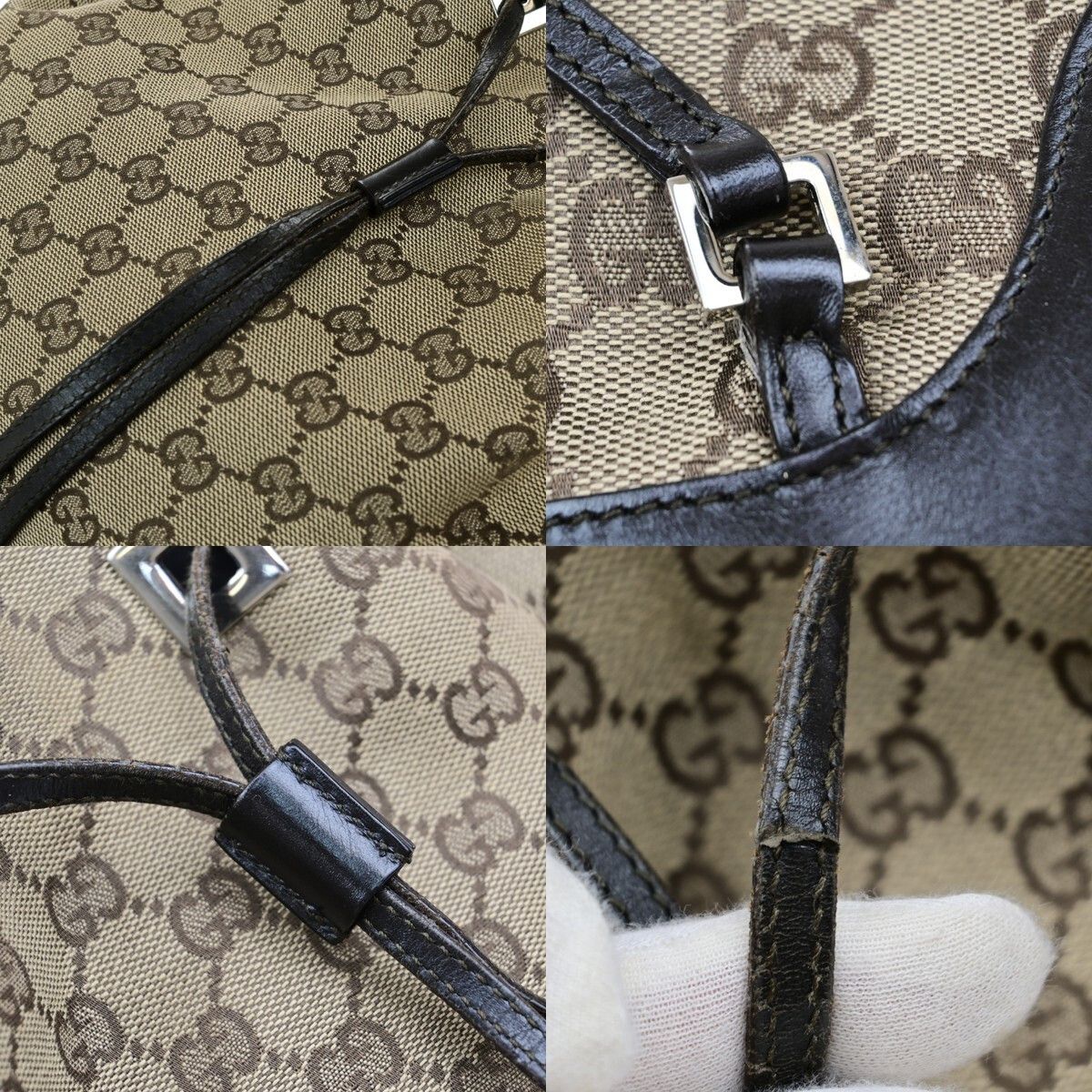Gucci Gucci Drawstring Backpack GG Canvas Size ONE SIZE - 11 Thumbnail