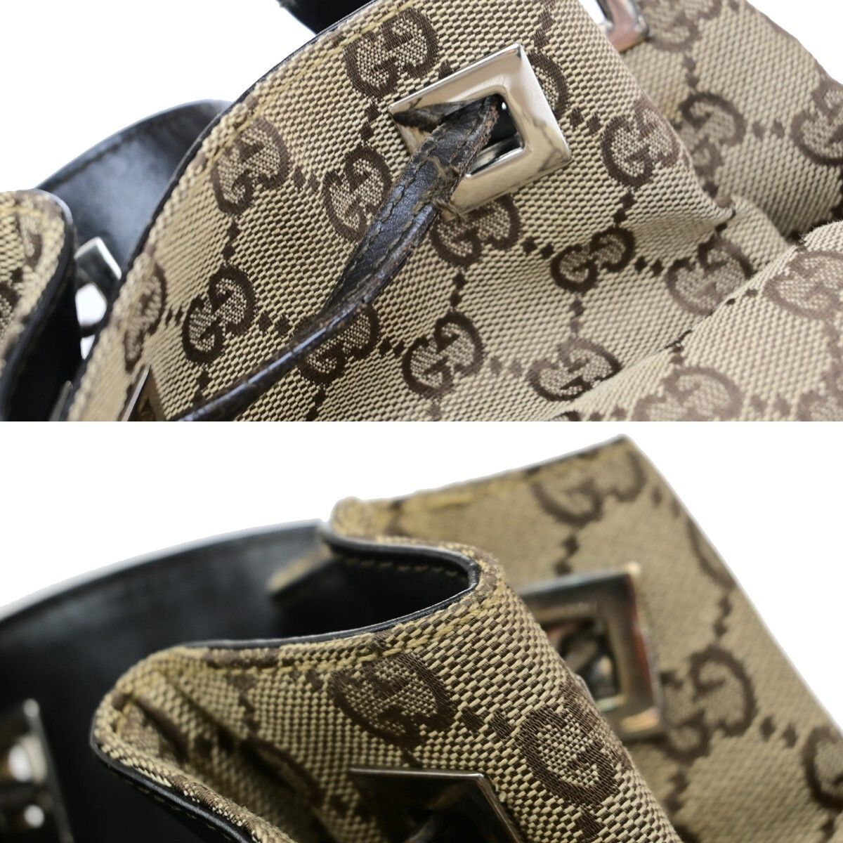 Gucci Gucci Drawstring Backpack GG Canvas Size ONE SIZE - 12 Thumbnail