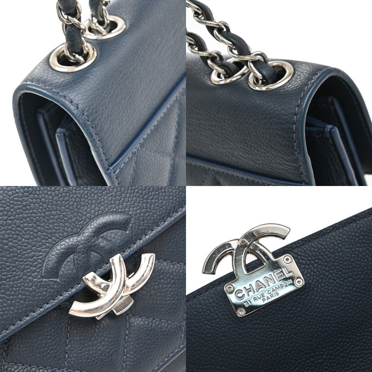 Chanel Chanel Filigree Flap Bag Calfskin Leather Size ONE SIZE - 10 Thumbnail