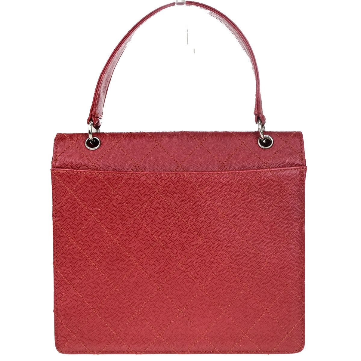 Chanel Chanel Vintage CC Flap Top Handle Calfskin Leather Size ONE SIZE - 2 Thumbnail