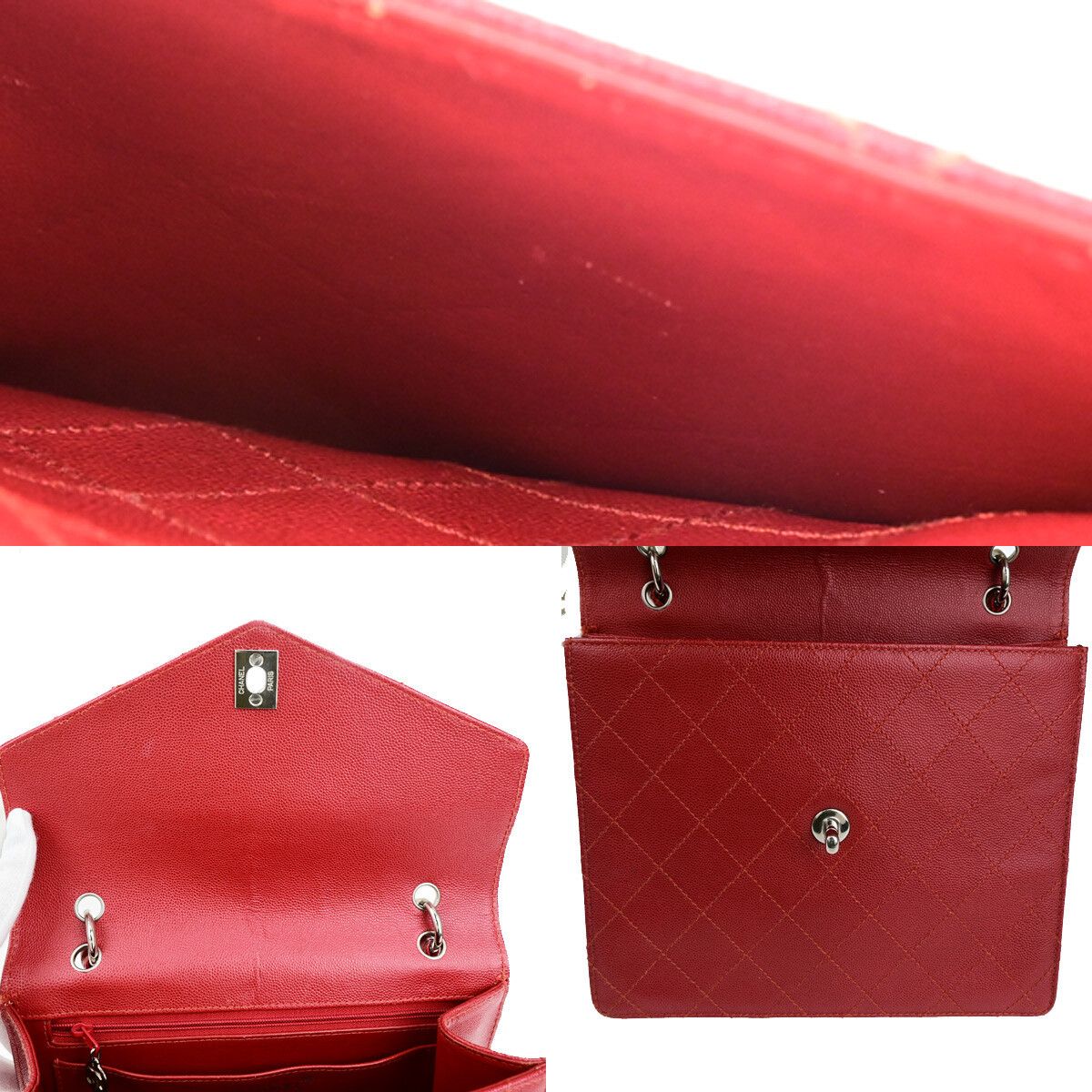Chanel Chanel Vintage CC Flap Top Handle Calfskin Leather Size ONE SIZE - 13 Thumbnail