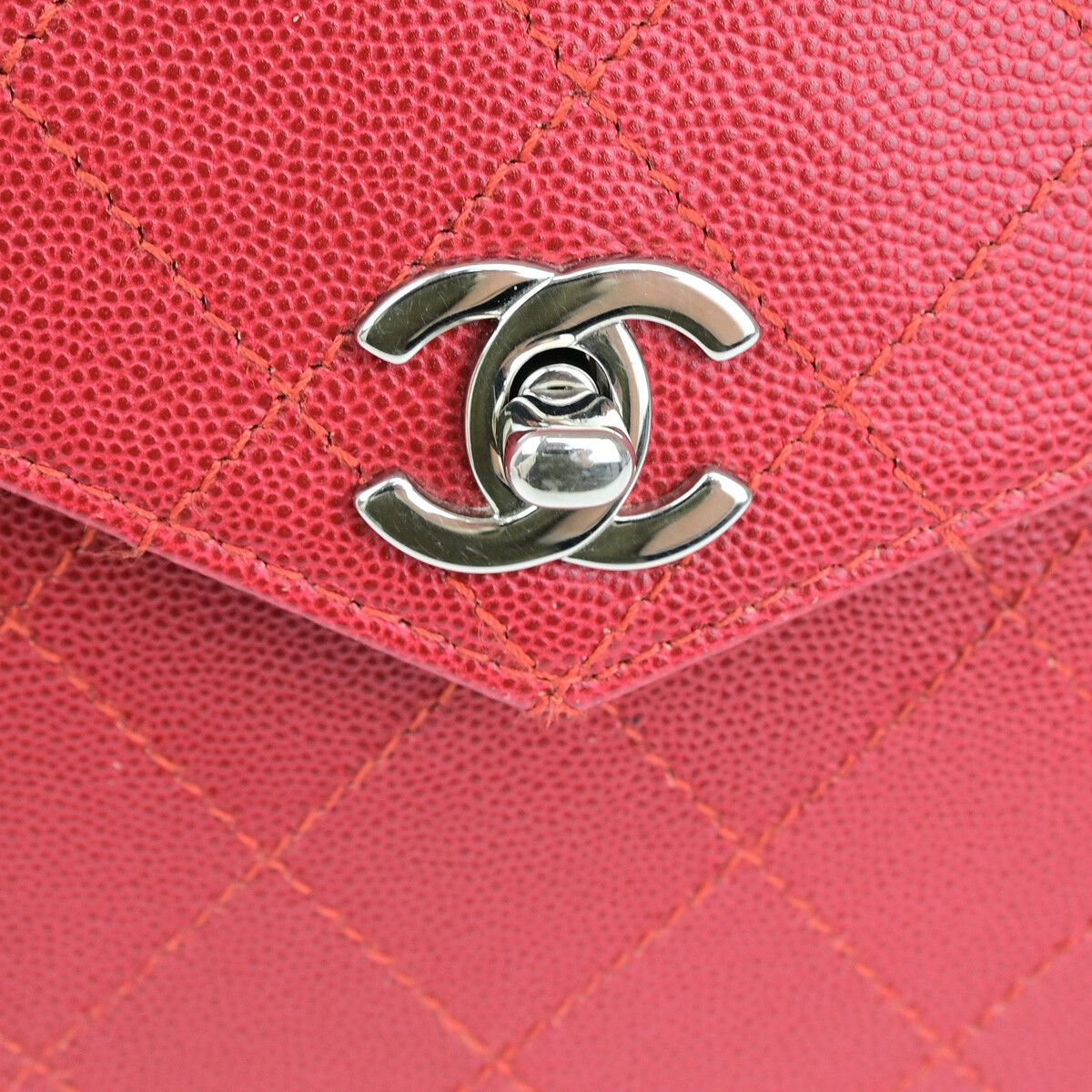 Chanel Chanel Vintage CC Flap Top Handle Calfskin Leather Size ONE SIZE - 11 Thumbnail