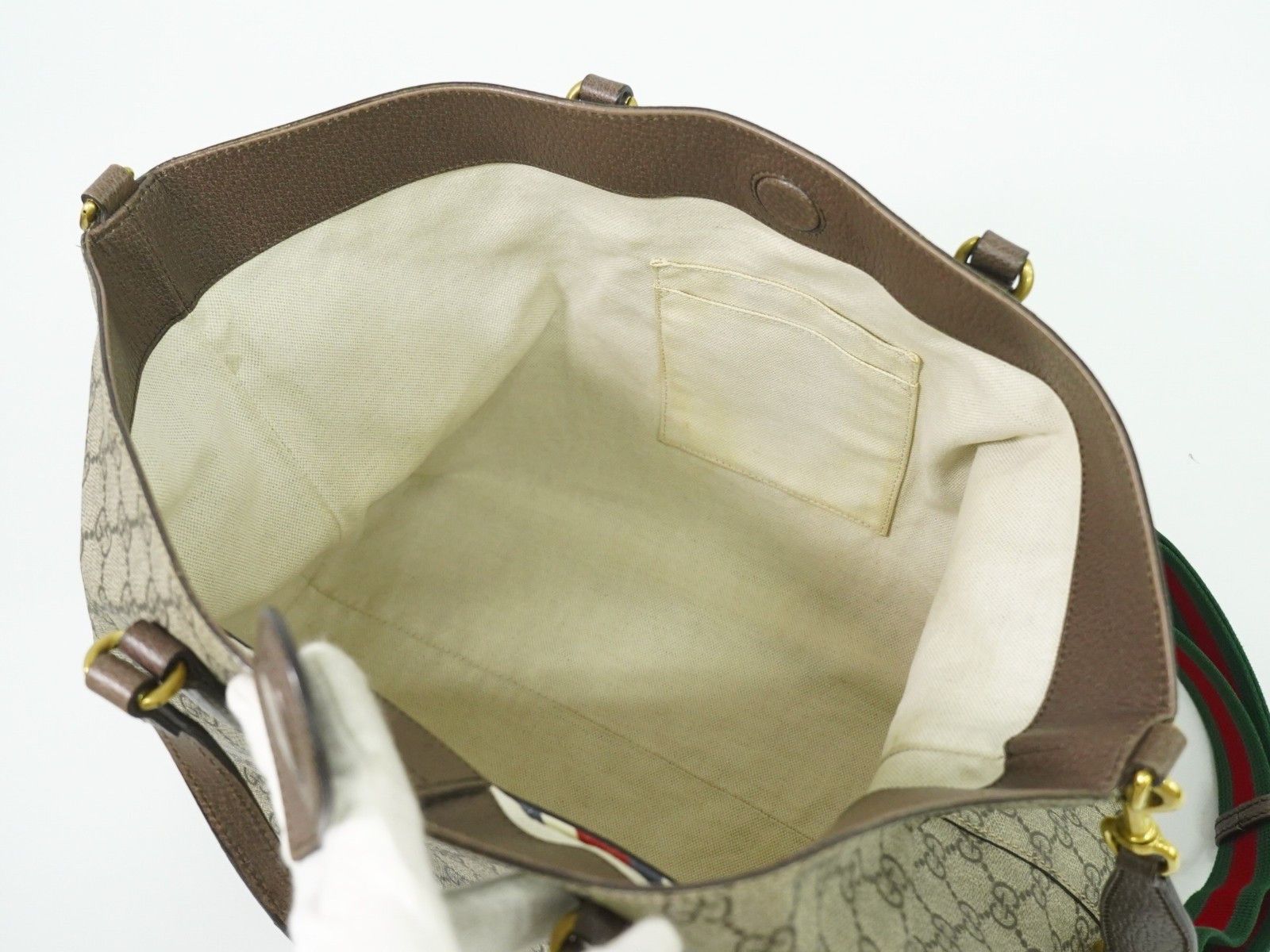 Gucci Gucci Courrier Convertible Soft Open Tote GG Coated Canvas with Applique Size ONE SIZE - 16 Thumbnail
