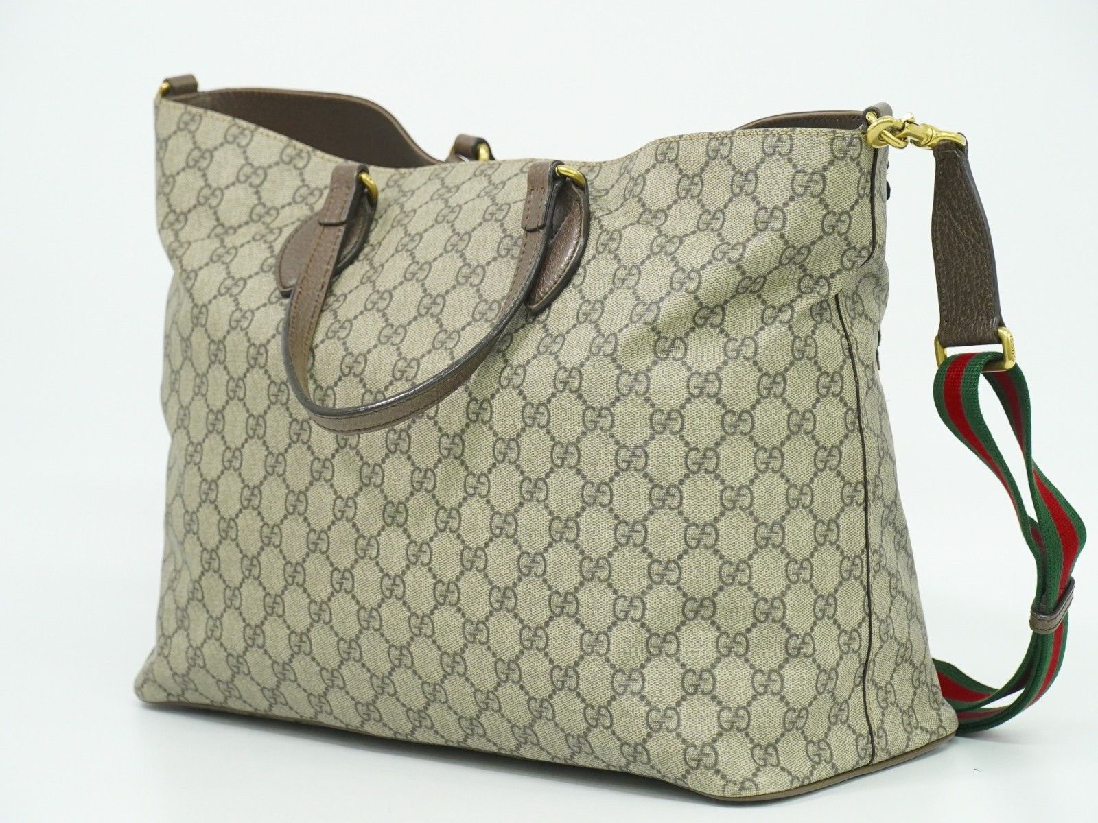 Gucci Gucci Courrier Convertible Soft Open Tote GG Coated Canvas with Applique Size ONE SIZE - 2 Thumbnail