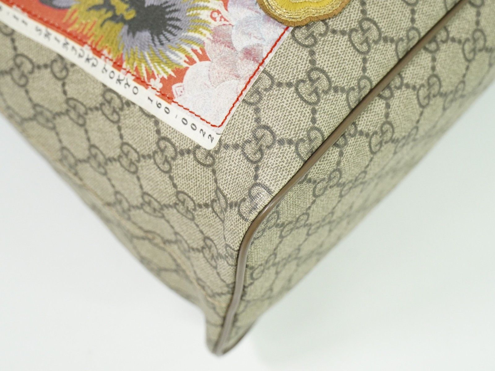 Gucci Gucci Courrier Convertible Soft Open Tote GG Coated Canvas with Applique Size ONE SIZE - 9 Thumbnail