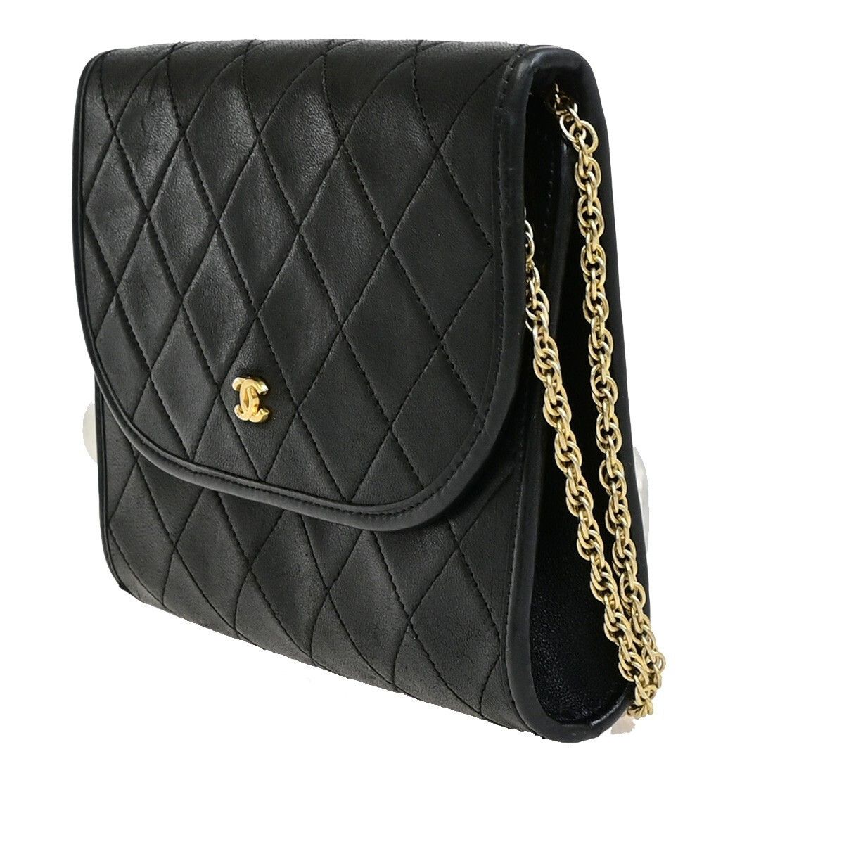 Chanel Chanel Vintage Round Flap Bag Quilted Lambskin Size ONE SIZE - 3 Thumbnail