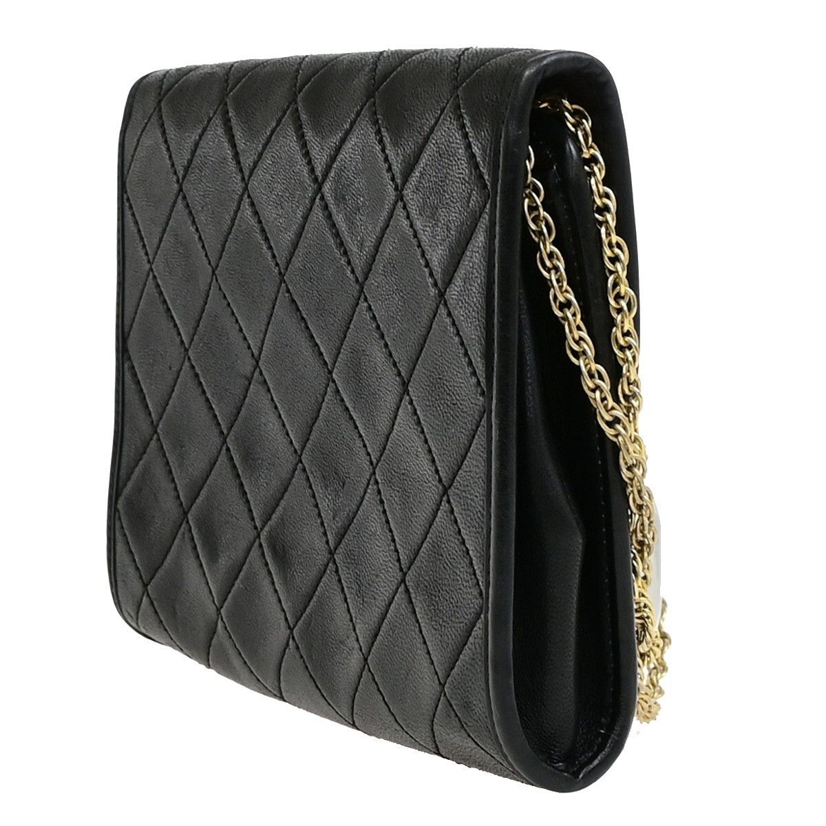 Chanel Chanel Vintage Round Flap Bag Quilted Lambskin Size ONE SIZE - 4 Thumbnail
