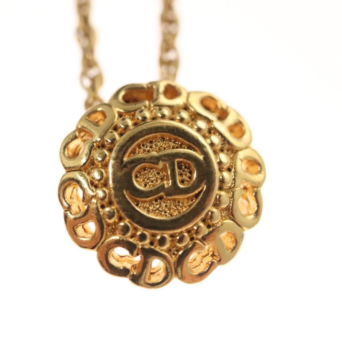 Dior Christian Dior CD Round Pendant Necklace Metal Size ONE SIZE - 3 Thumbnail
