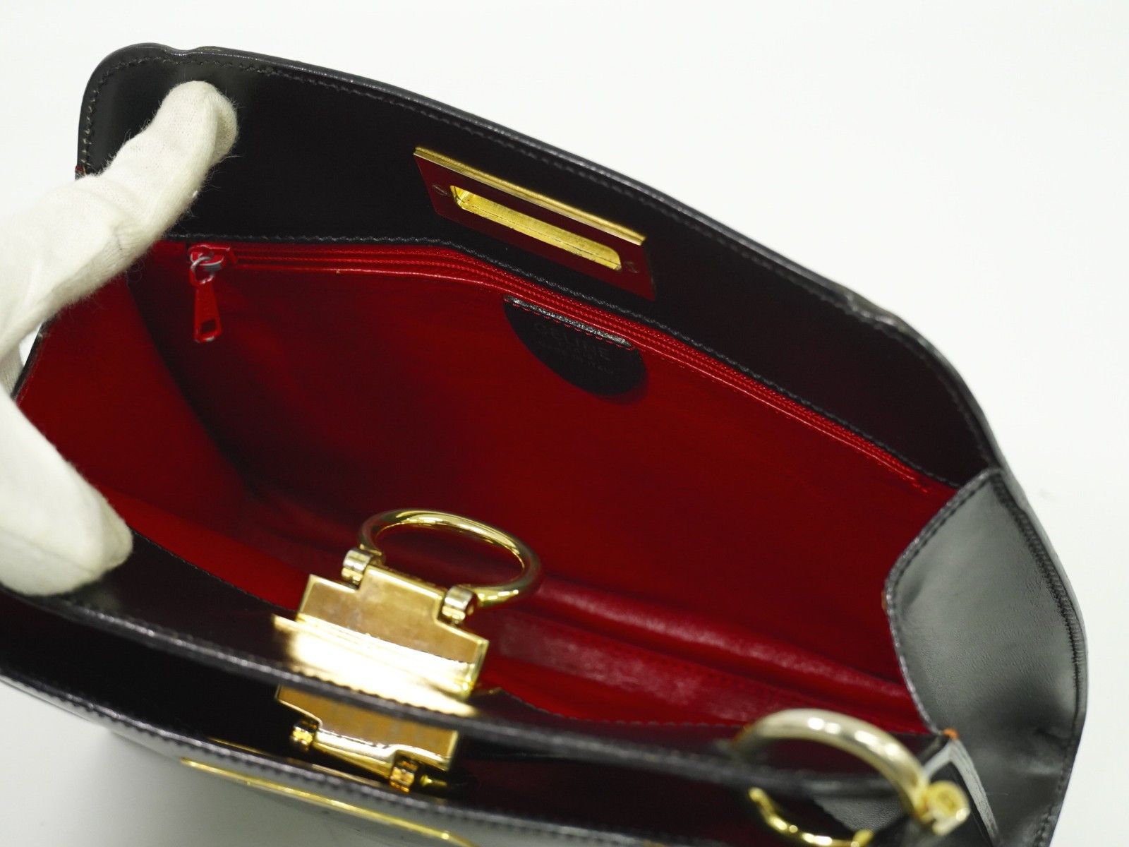 Celine Celine Gancini Handbag Leather Size ONE SIZE - 14 Thumbnail