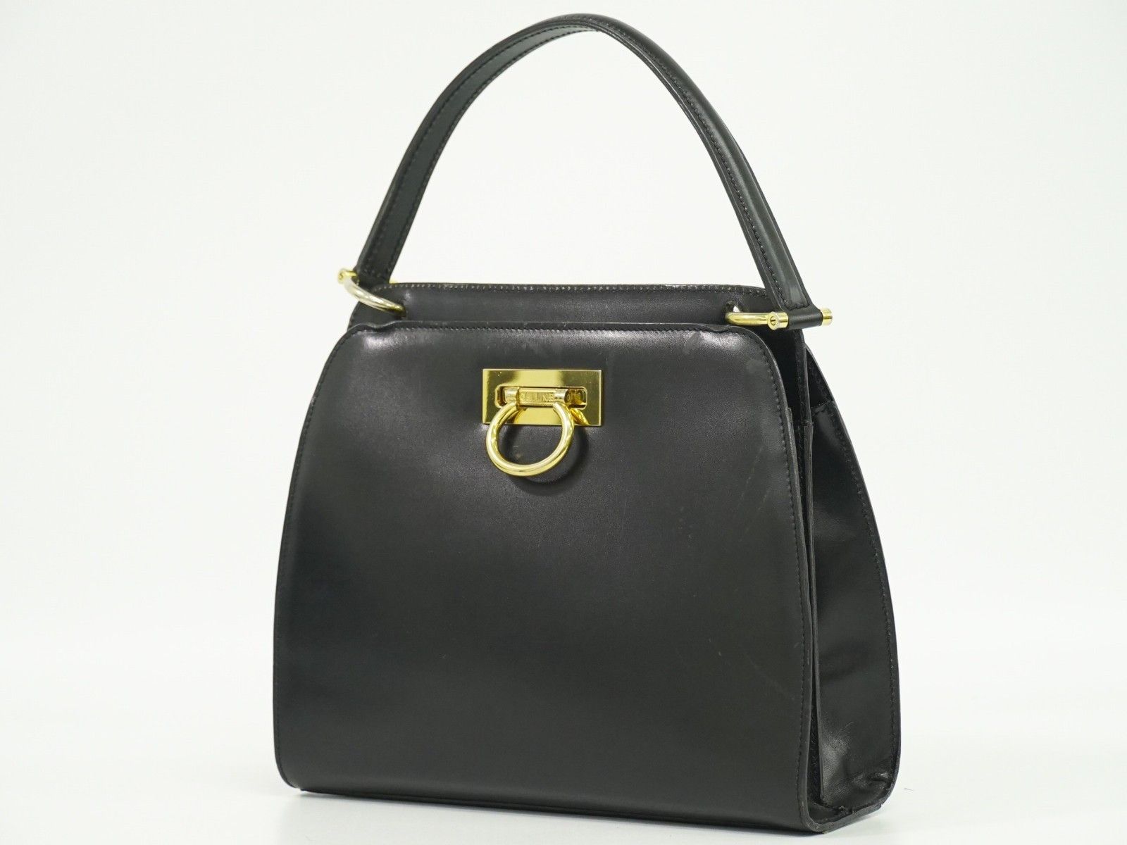 Celine Celine Gancini Handbag Leather Size ONE SIZE - 2 Thumbnail