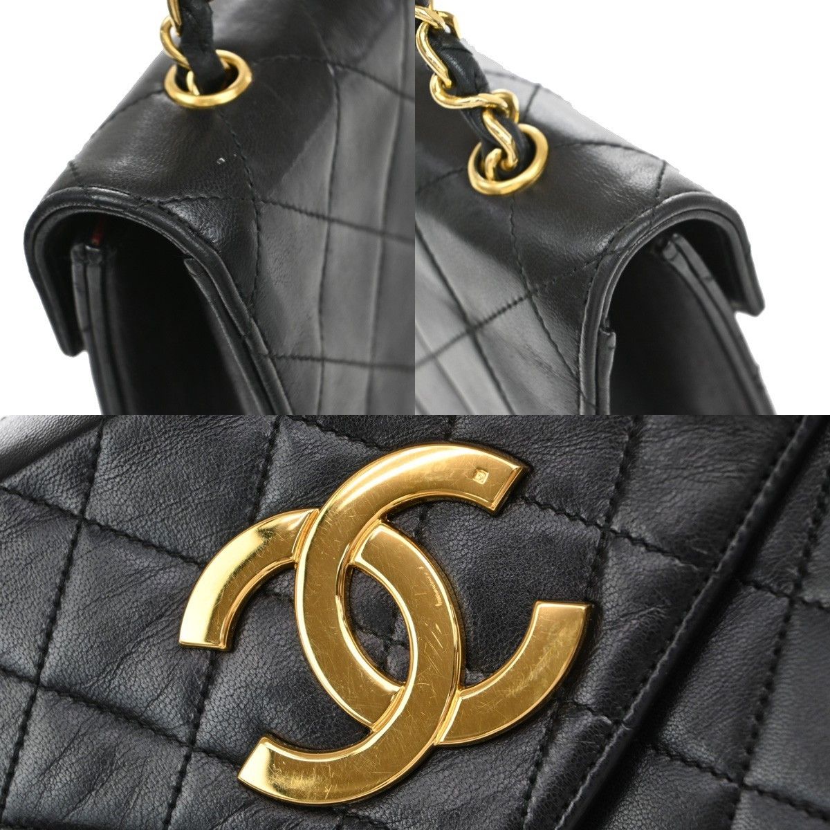Chanel Chanel Vintage CC Mini chain Shoulder Bag Leather Size ONE SIZE - 14 Thumbnail
