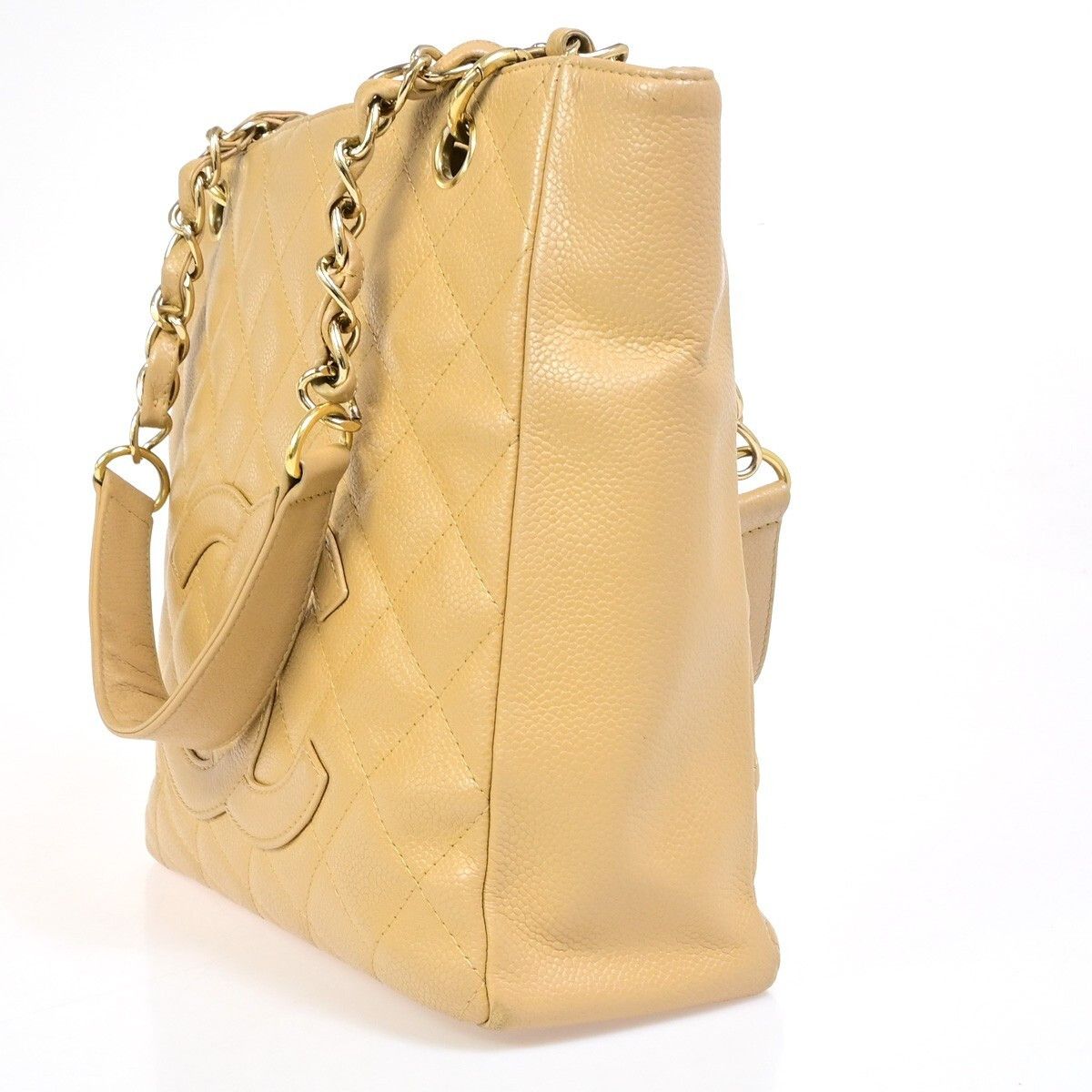Chanel Chanel Petite Shopping Tote Quilted Caviar Size ONE SIZE - 3 Thumbnail