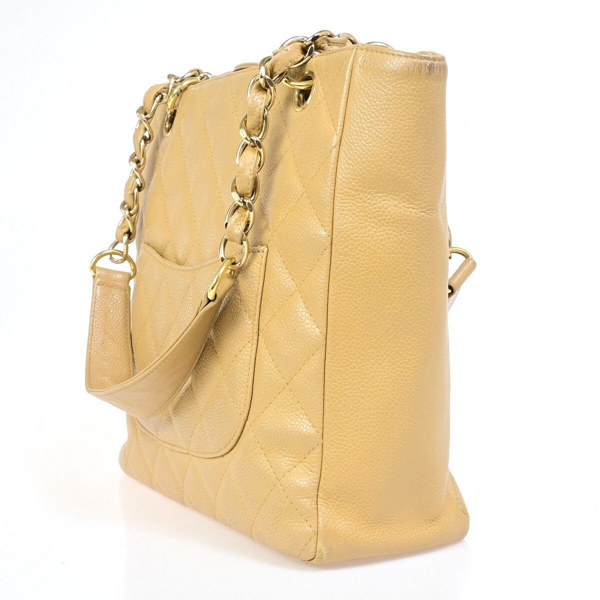Chanel Chanel Petite Shopping Tote Quilted Caviar Size ONE SIZE - 4 Thumbnail