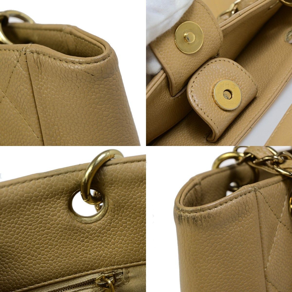 Chanel Chanel Petite Shopping Tote Quilted Caviar Size ONE SIZE - 10 Thumbnail