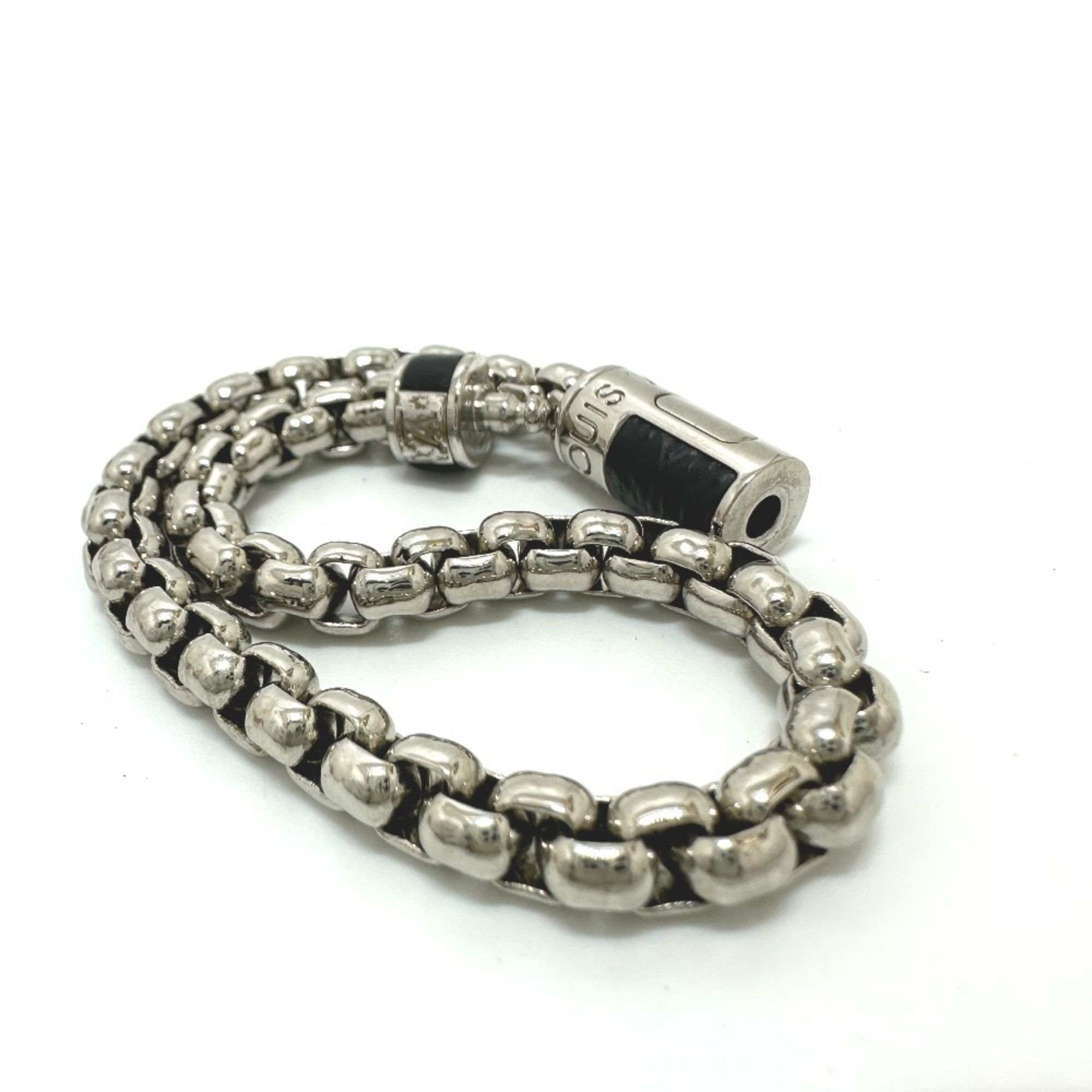 Louis Vuitton LOUIS VUITTON M63107 Monogram Eclipse Bracelet Chain Men's Silver Size ONE SIZE - 5 Thumbnail