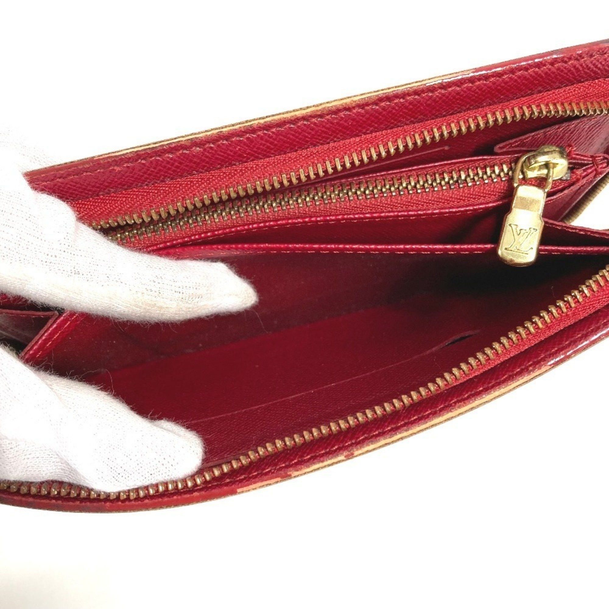 Louis Vuitton LOUIS VUITTON M95006 Monogram Cherry Porte-Monnaie Zip-Around Long Wallet in Canvas, Brown, Women's, by Takashi Murakami Size ONE SIZE - 14 Thumbnail