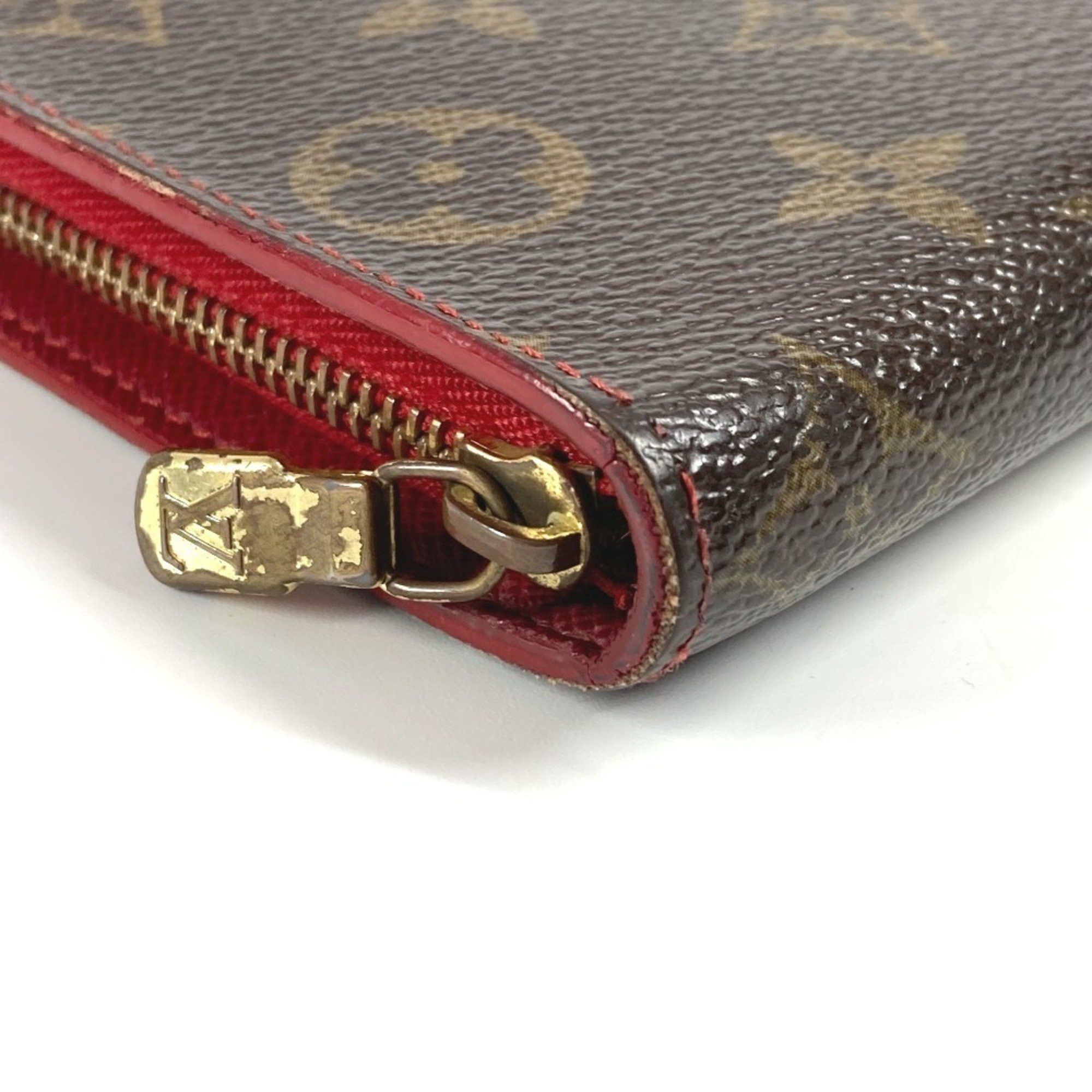 Louis Vuitton LOUIS VUITTON M95006 Monogram Cherry Porte-Monnaie Zip-Around Long Wallet in Canvas, Brown, Women's, by Takashi Murakami Size ONE SIZE - 6 Thumbnail