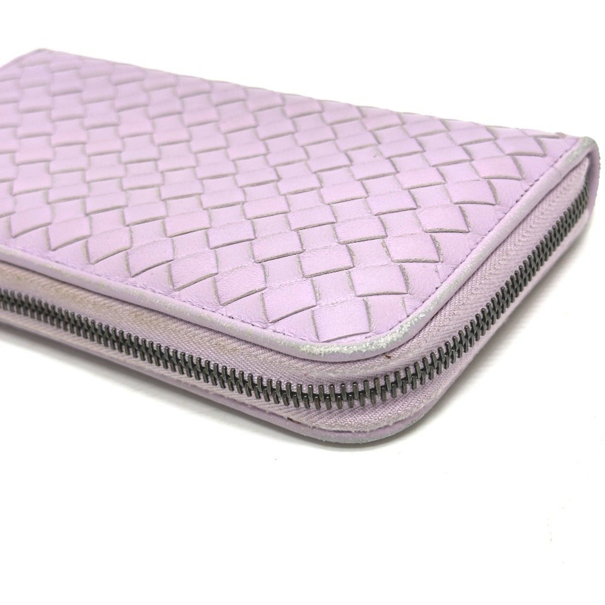 Bottega Veneta BOTTEGA VENETA 114076 Intrecciato Wallet, Round Zipper Leather, Women's, Purple Size ONE SIZE - 6 Thumbnail