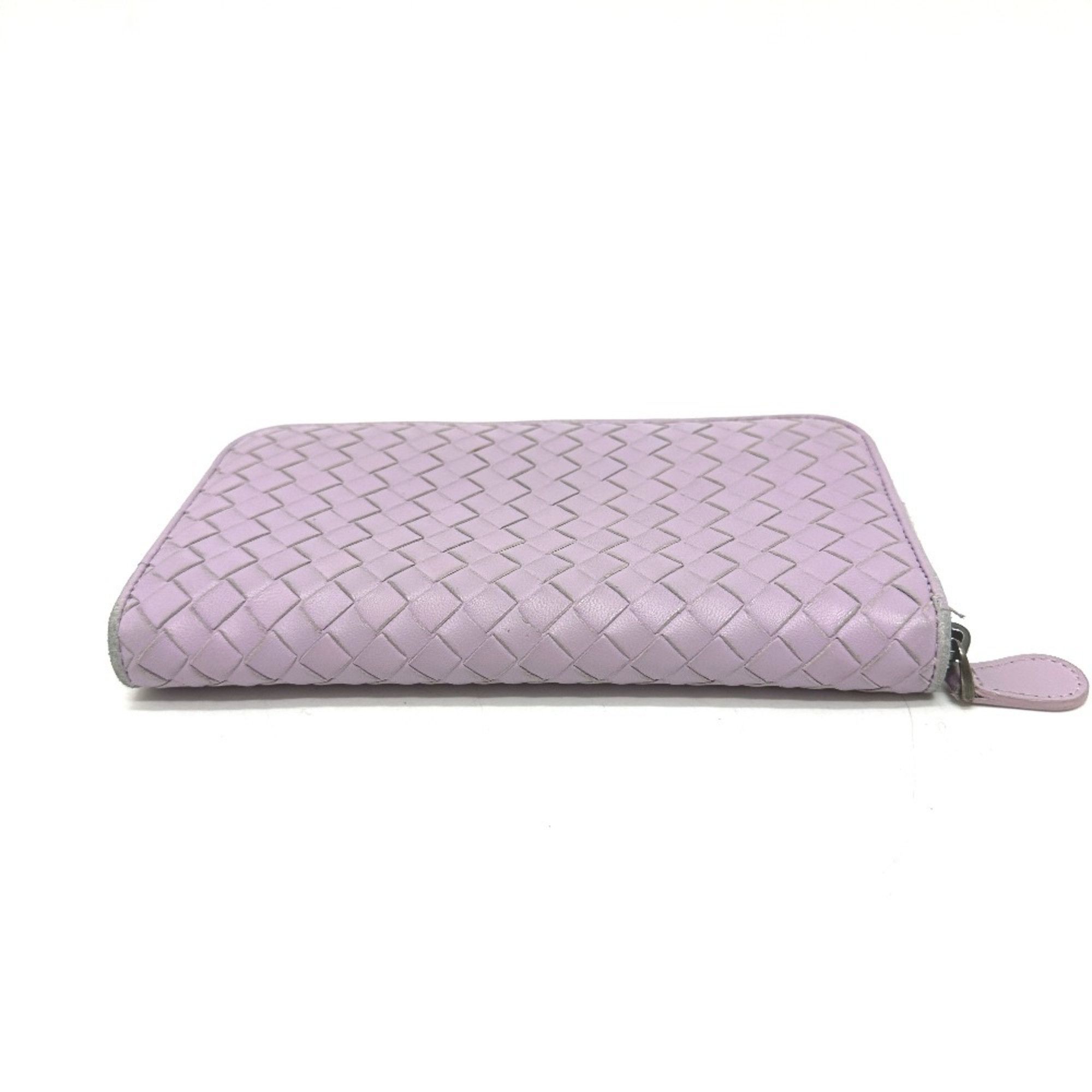 Bottega Veneta BOTTEGA VENETA 114076 Intrecciato Wallet, Round Zipper Leather, Women's, Purple Size ONE SIZE - 3 Thumbnail