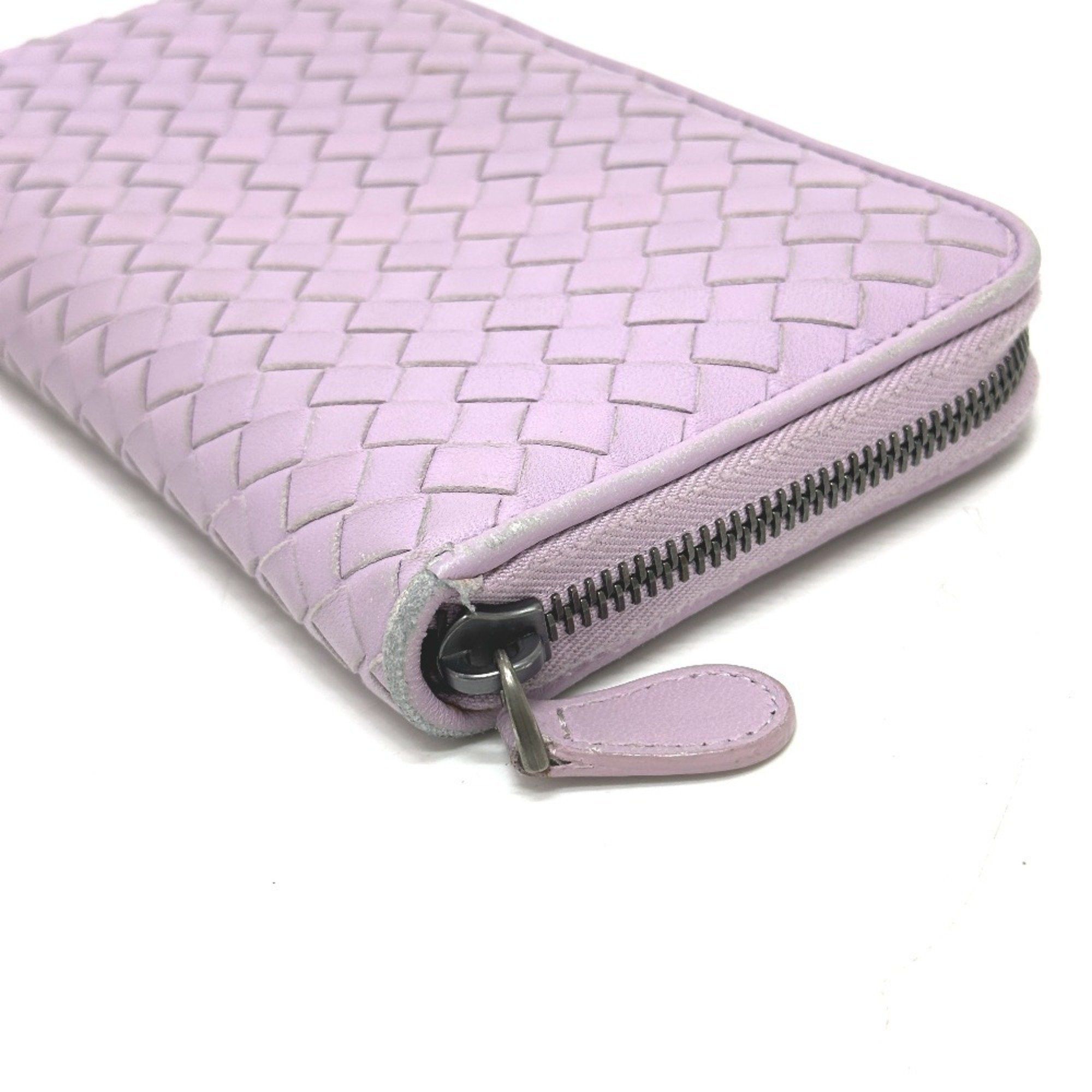 Bottega Veneta BOTTEGA VENETA 114076 Intrecciato Wallet, Round Zipper Leather, Women's, Purple Size ONE SIZE - 4 Thumbnail