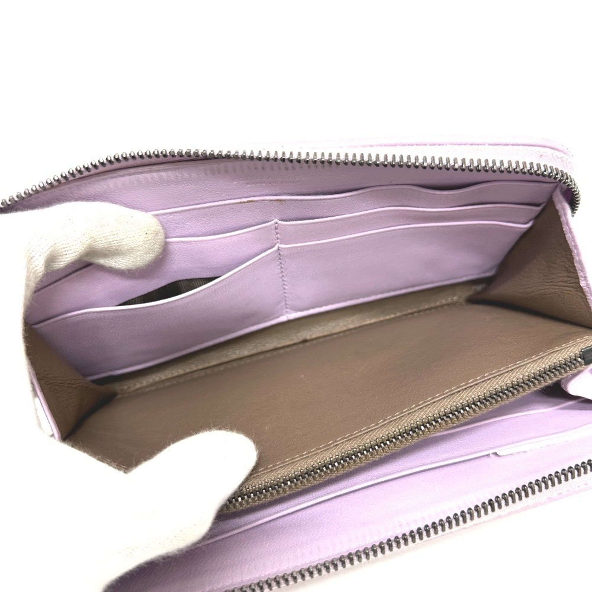 Bottega Veneta BOTTEGA VENETA 114076 Intrecciato Wallet, Round Zipper Leather, Women's, Purple Size ONE SIZE - 10 Thumbnail