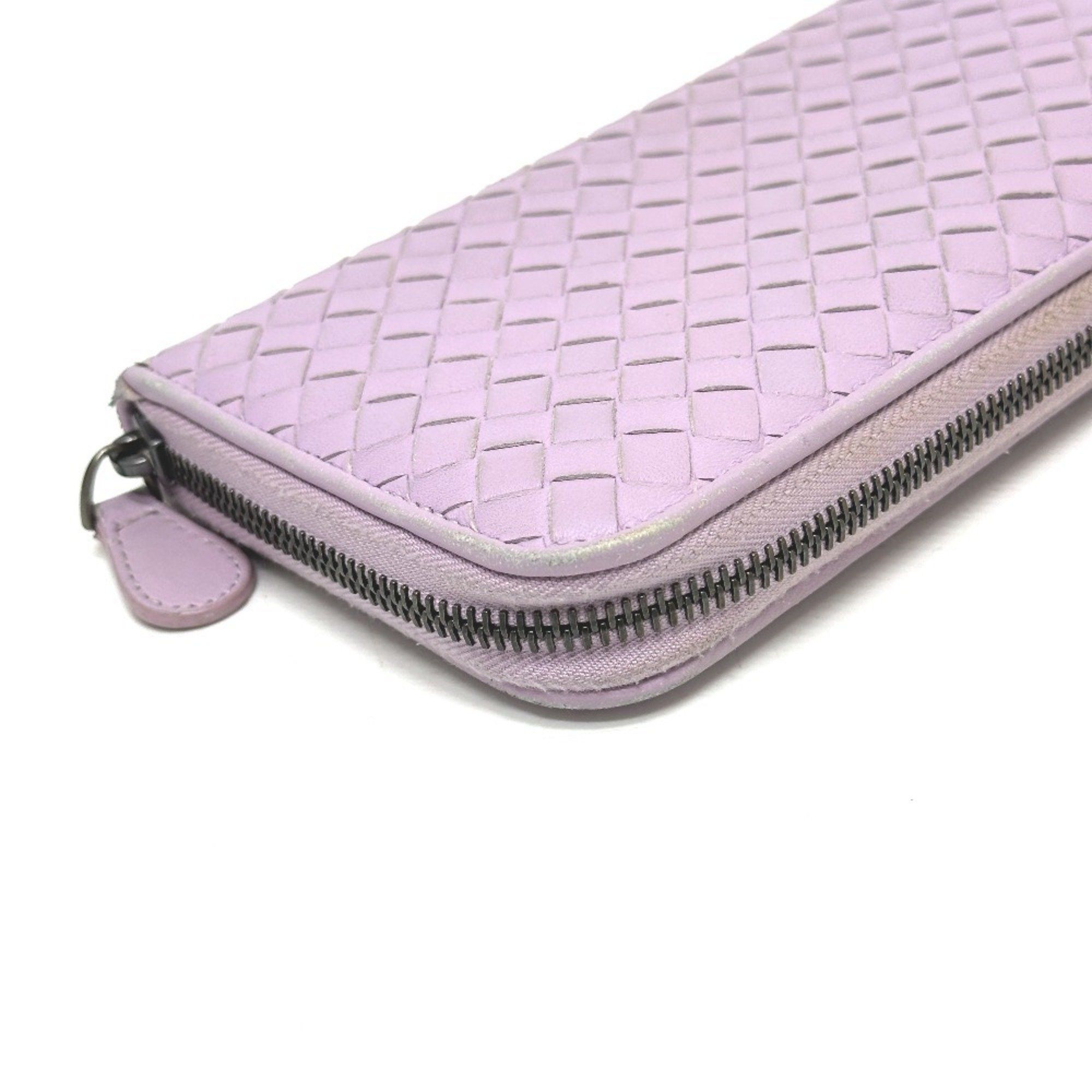 Bottega Veneta BOTTEGA VENETA 114076 Intrecciato Wallet, Round Zipper Leather, Women's, Purple Size ONE SIZE - 7 Thumbnail