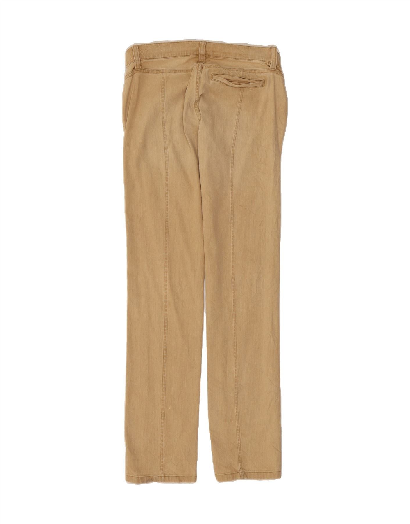 Ralph Lauren Womens Straight Casual Trousers US 2 XS W30 L31 Beige Cotton Size 24" / US 00 / IT 34 - 2 Thumbnail
