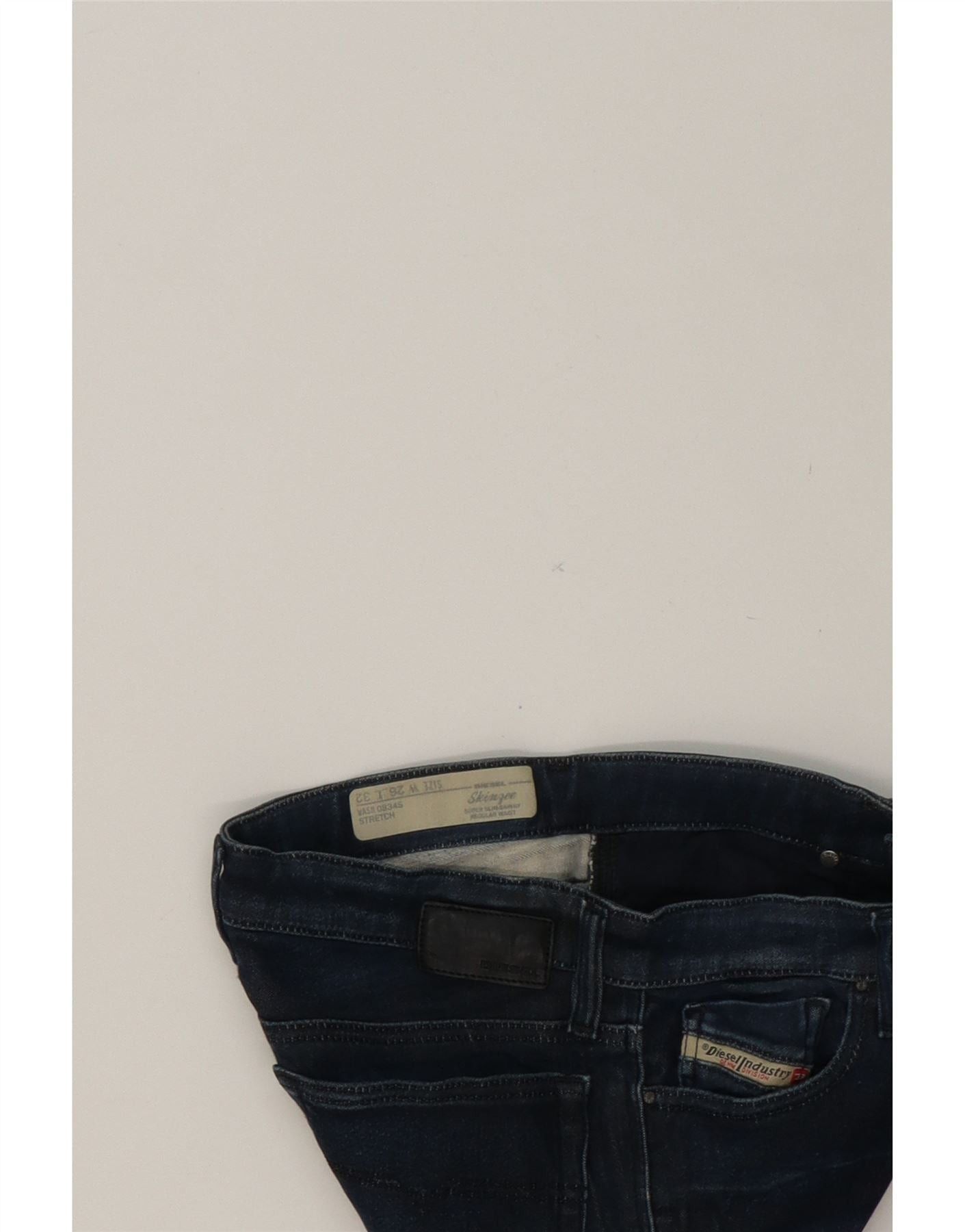 Diesel Womens Skinzee Super Slim Skinny Jeans W26 L32 Blue Cotton Size 42" / US 20 - 3 Thumbnail