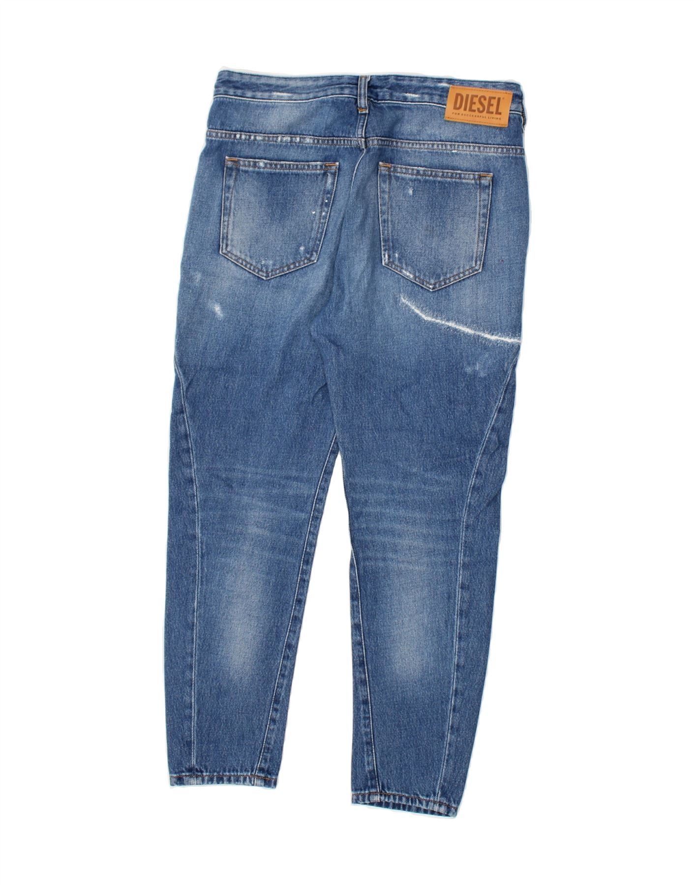 Diesel Womens Distressed Slim Jeans W26 L26 Blue Cotton Size 42" / US 20 - 2 Thumbnail