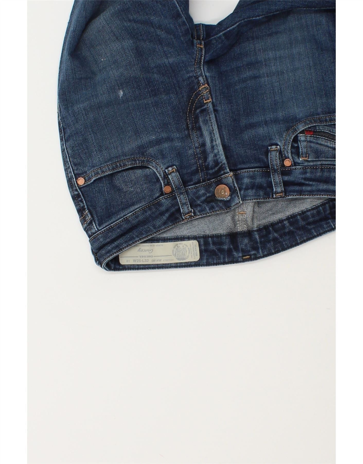 Diesel Womens Slim Skinny Jeans W25 L32 Blue Size 42" / US 20 - 5 Thumbnail