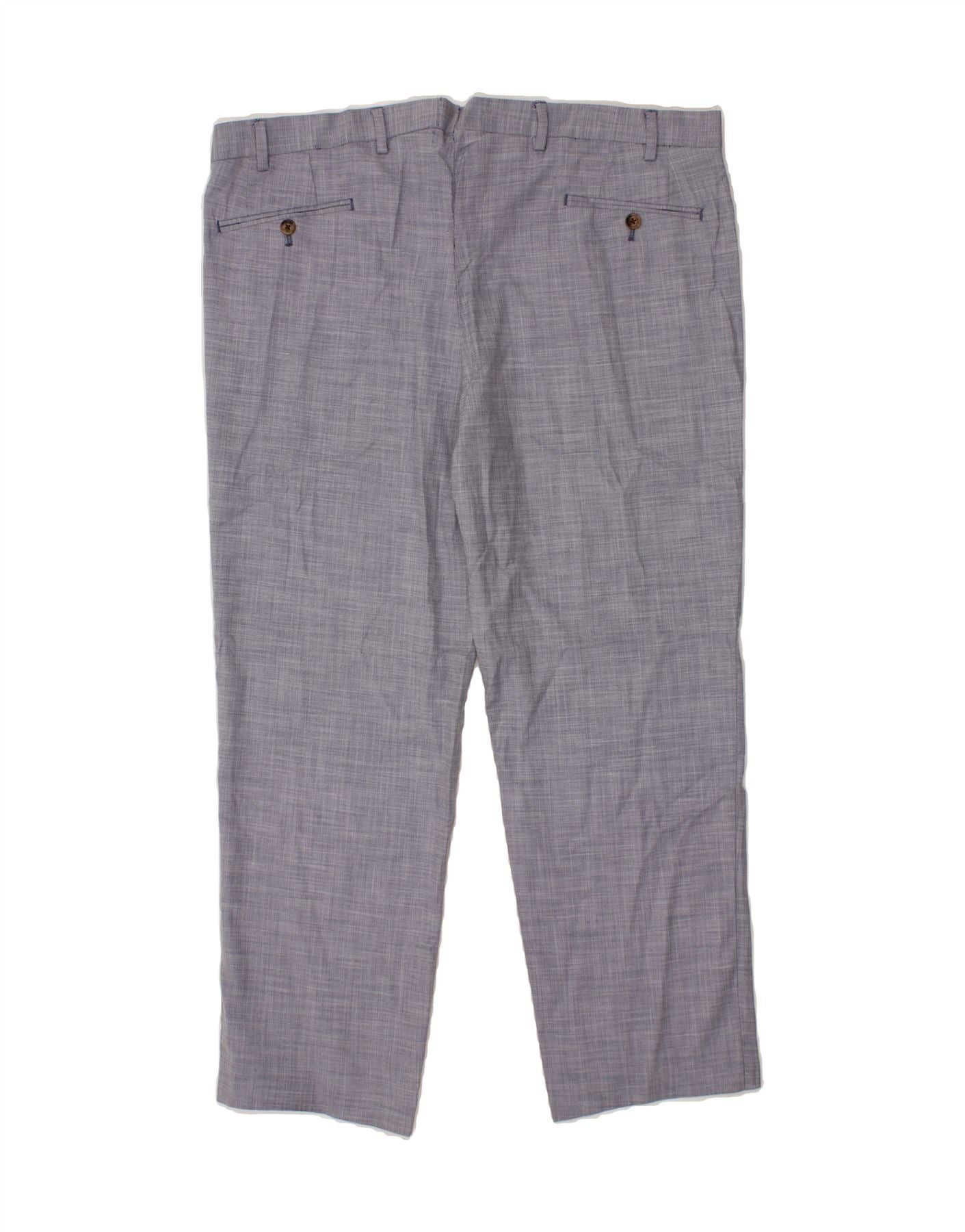 Ralph Lauren Mens Straight Suit Trousers W38 L30 Blue Polyester Size US 38 / EU 54 - 2 Thumbnail