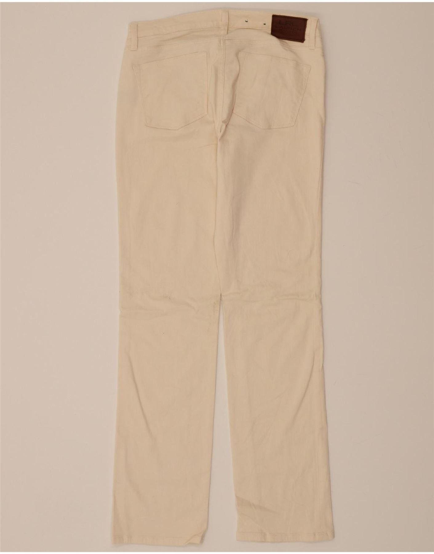 Ralph Lauren Womens Straight Casual Trousers US 10 Large W32 L31 White Size 28" / US 6 / IT 42 - 2 Thumbnail