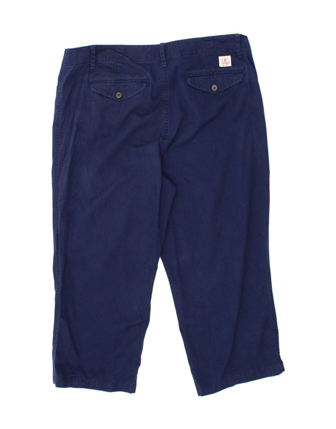 Ralph Lauren Womens Straight Capri Trousers US 10 Large W32 L20 Navy Blue Size 28" / US 6 / IT 42 - 2 Thumbnail