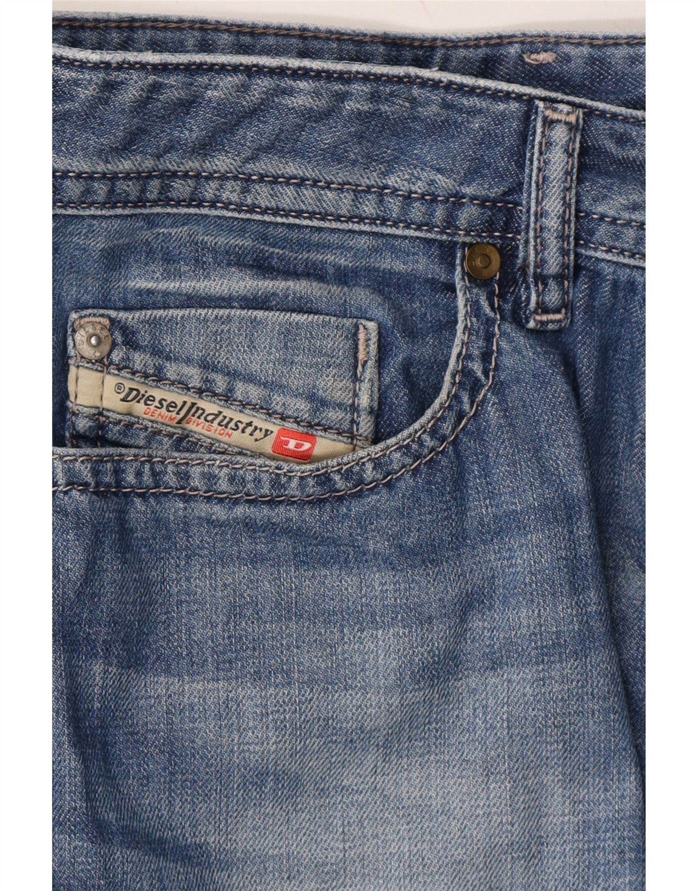 Diesel Womens Buster Regular Slim Tapered Jeans W27 L32 Blue Cotton Size 42" / US 20 - 5 Thumbnail