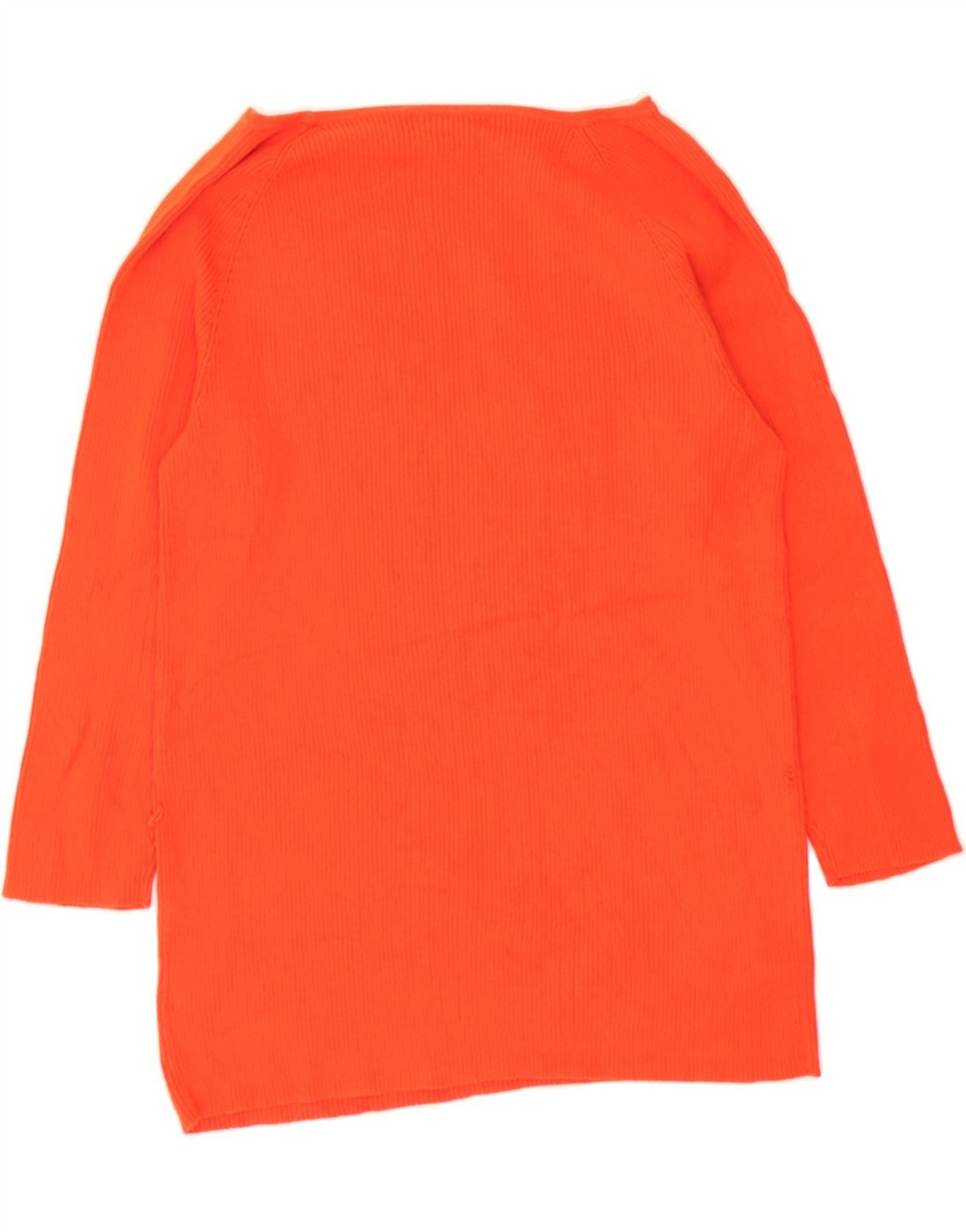 Ralph Lauren Womens 3/4 Sleeve Boat Neck Jumper Sweater UK 18 XL Orange Size XL / US 12-14 / IT 48-50 - 2 Thumbnail