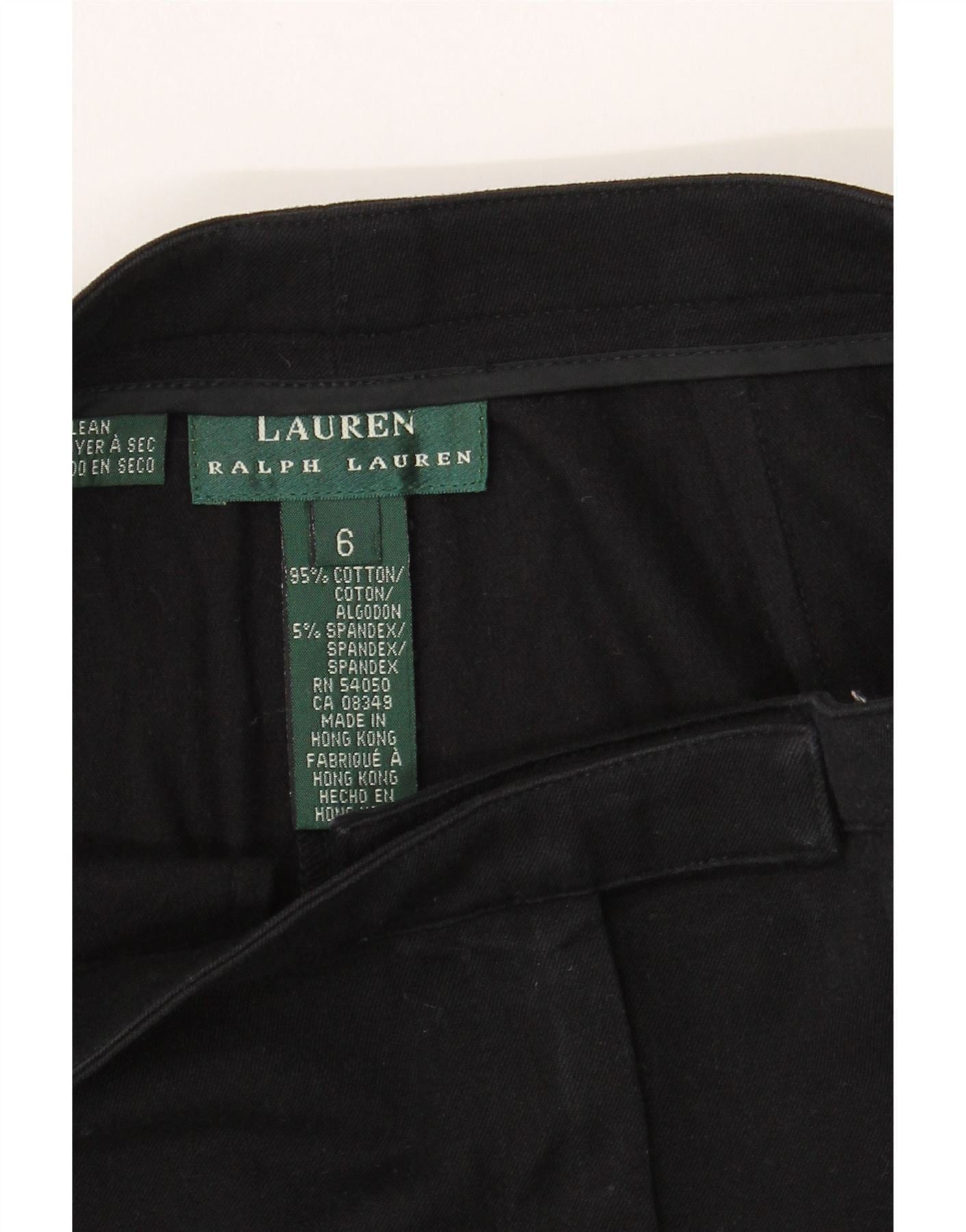 Ralph Lauren Womens Pencil Skirt US 6 Medium W28 Black Cotton Size 26" / US 2 / IT 38 - 3 Thumbnail