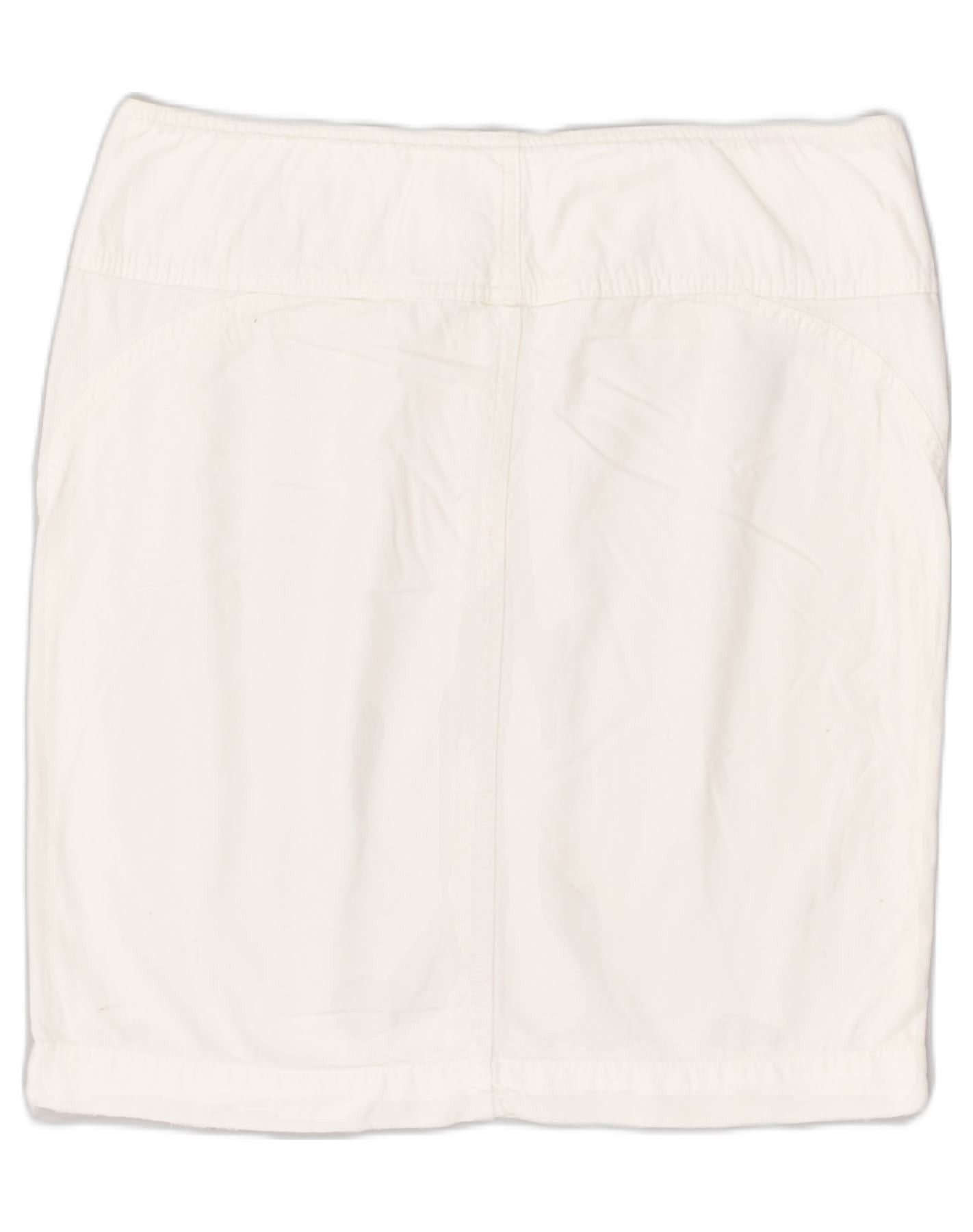Diesel Womens Pencil Skirt W30 Medium White Cotton Size 24" / US 00 / IT 34 - 2 Thumbnail