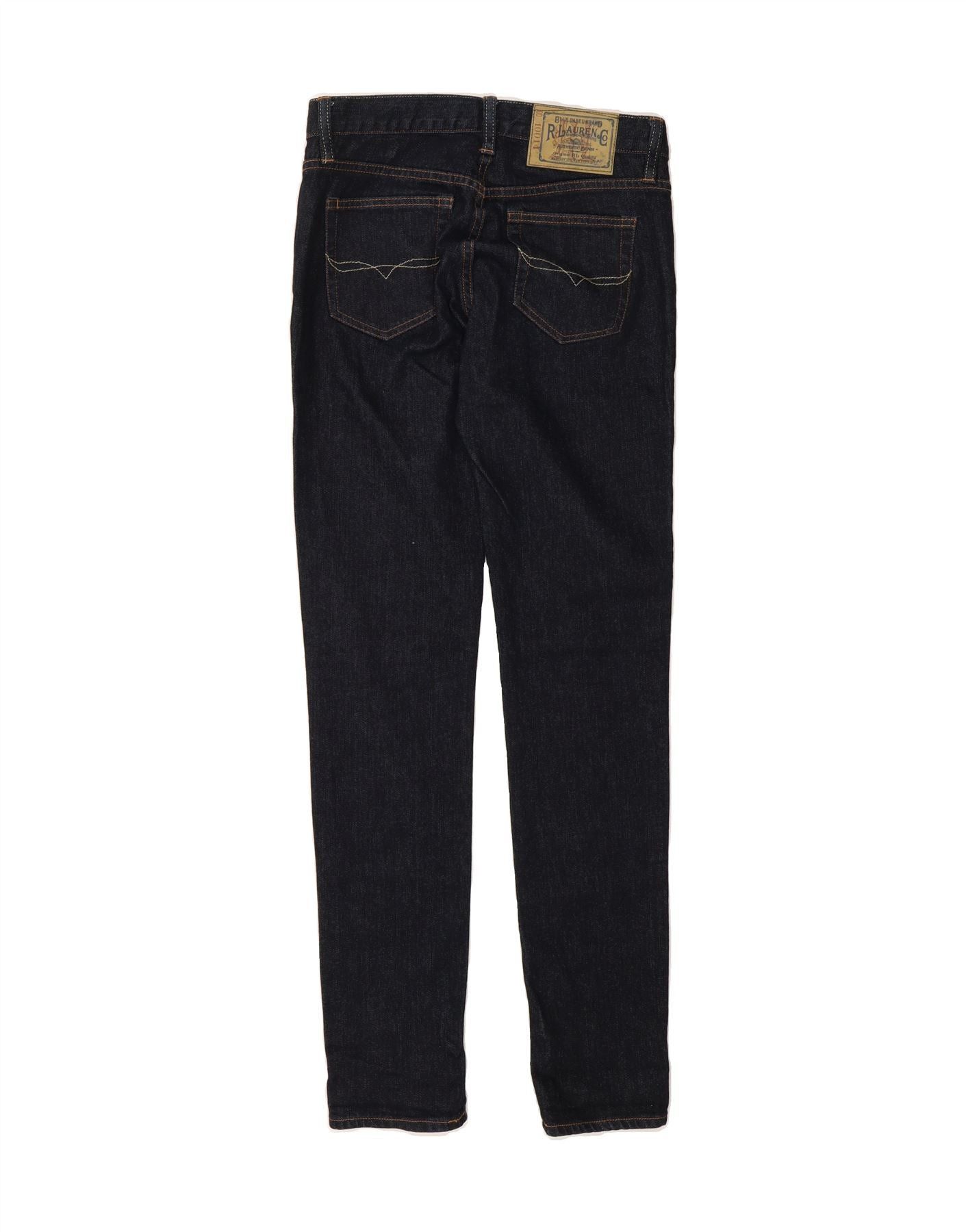 Ralph Lauren Womens Skinny Jeans W27 L32 Navy Blue Cotton Size 42" / US 20 - 2 Thumbnail