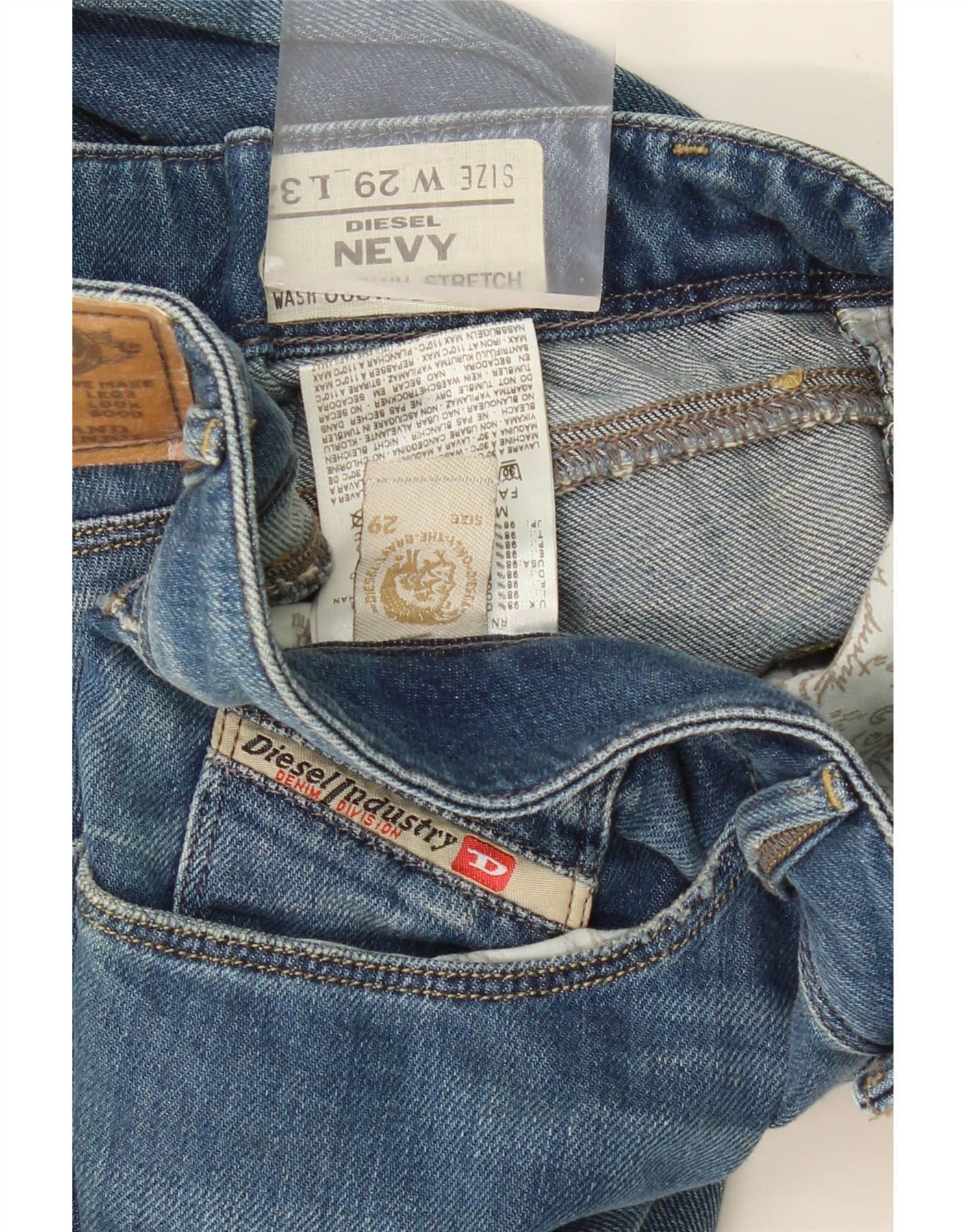 Diesel Womens Nevy Slim Jeans W29 L31 Blue Cotton Size 42" / US 20 - 3 Thumbnail