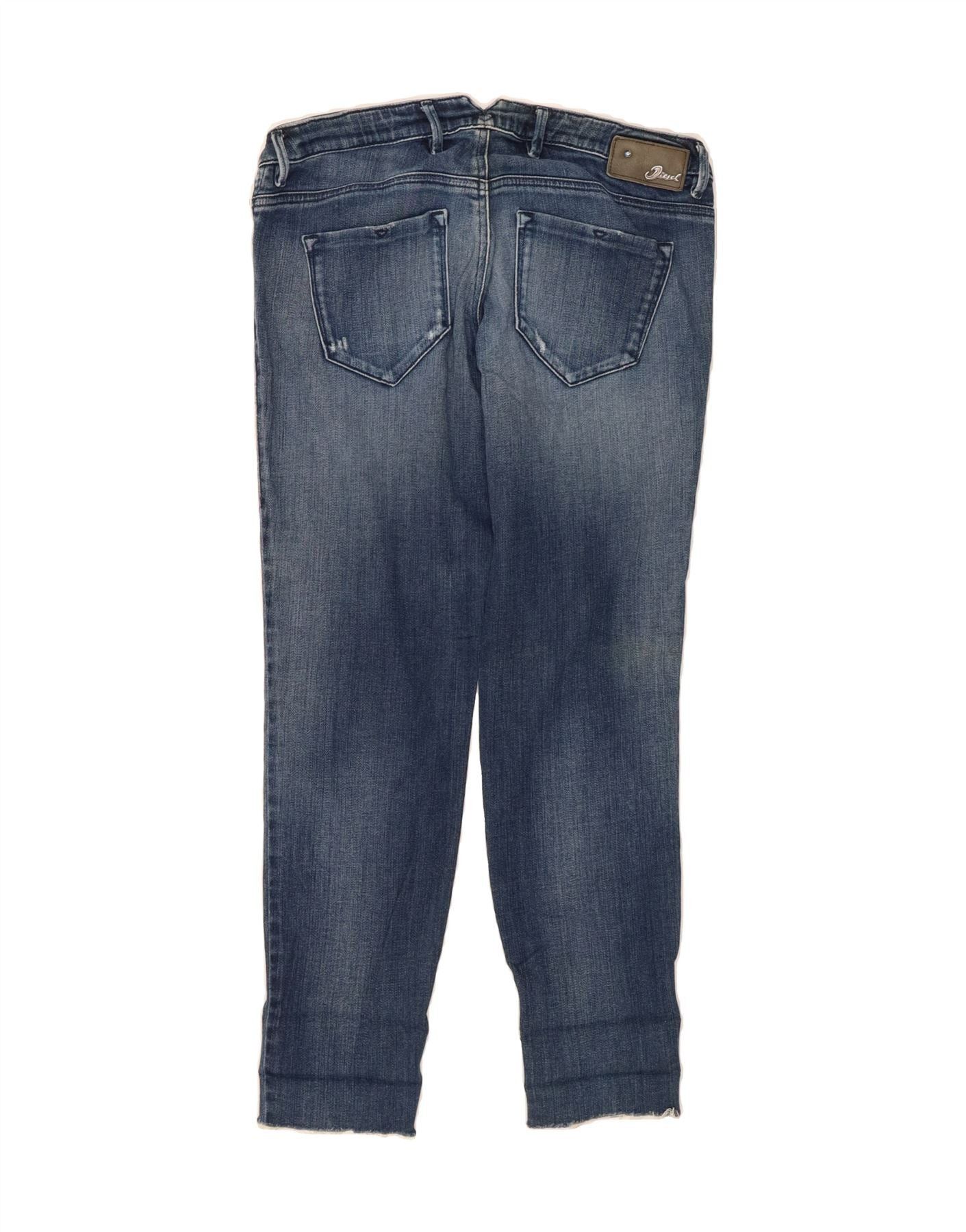 Diesel Womens Cherick Slim Tapered Jeans W28 L27 Blue Cotton Size 42" / US 20 - 2 Thumbnail