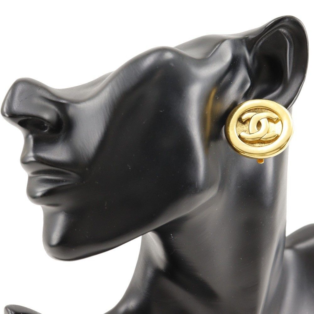 Chanel Chanel Vintage Round CC Clip-On Earrings Metal Size ONE SIZE - 5 Thumbnail