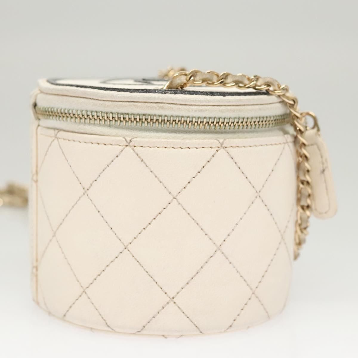 Chanel Chanel CC Round Vanity Case with Chain Quilted Lambskin Size ONE SIZE - 4 Thumbnail
